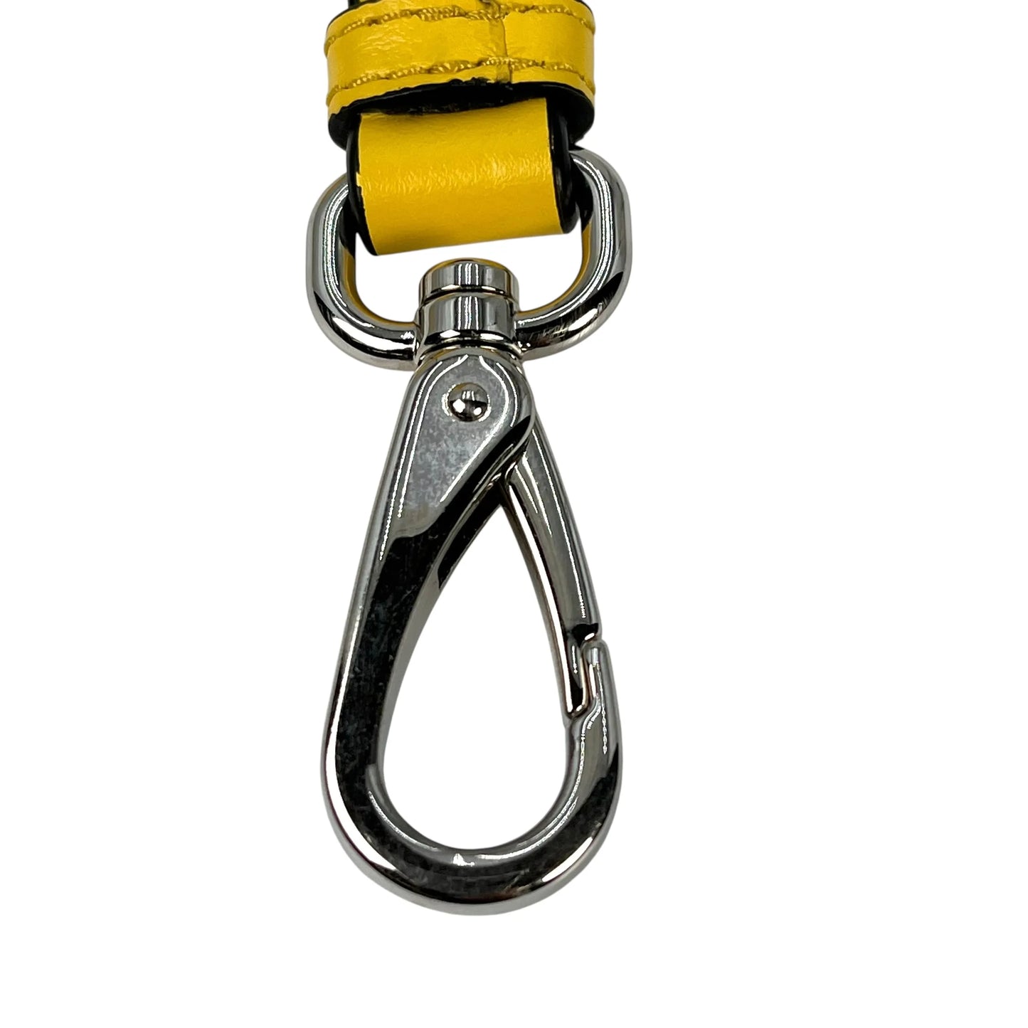 PRADA Triangle Leather Clutch Bag - Yellow