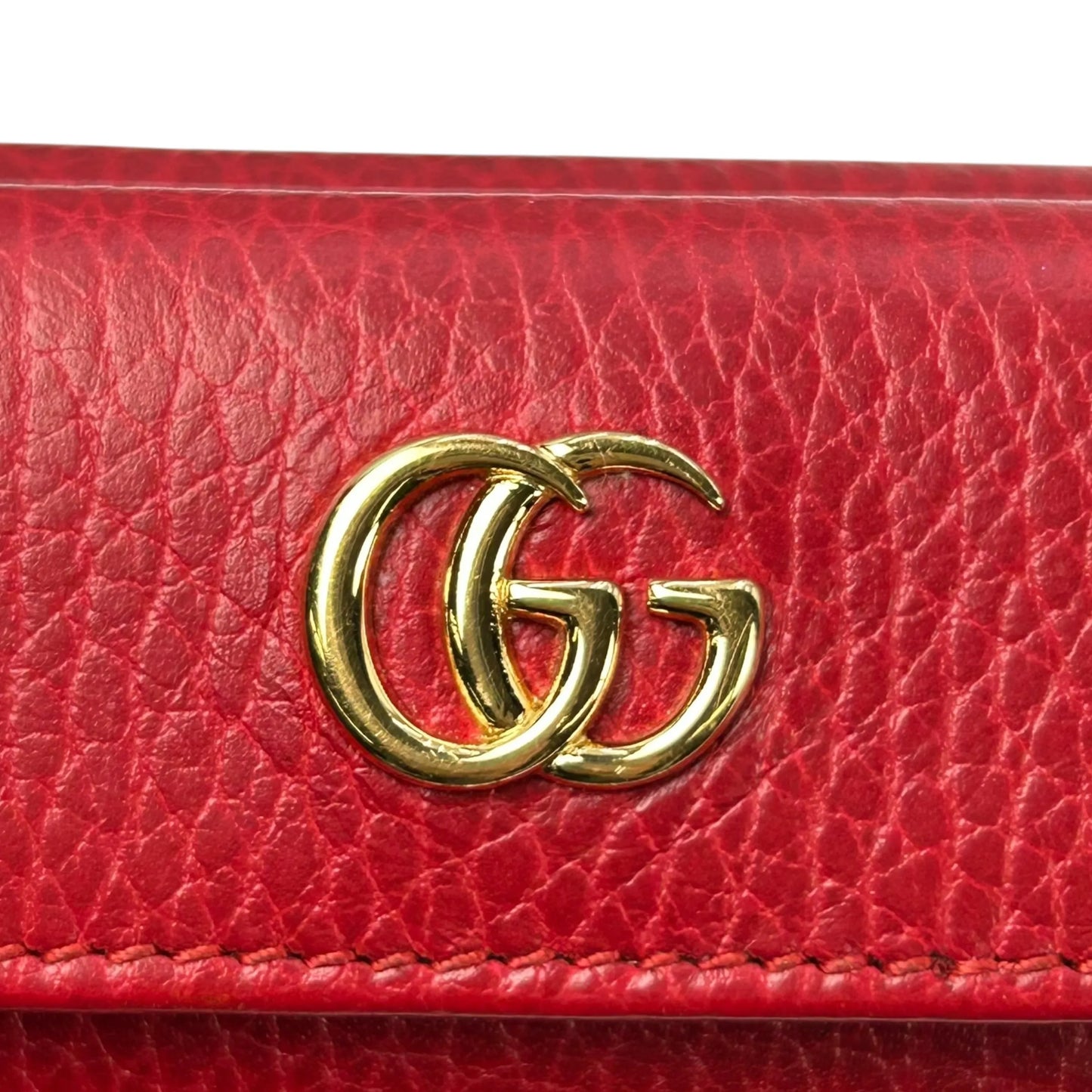 GUCCI GG Marmont Compact Wallet - Red