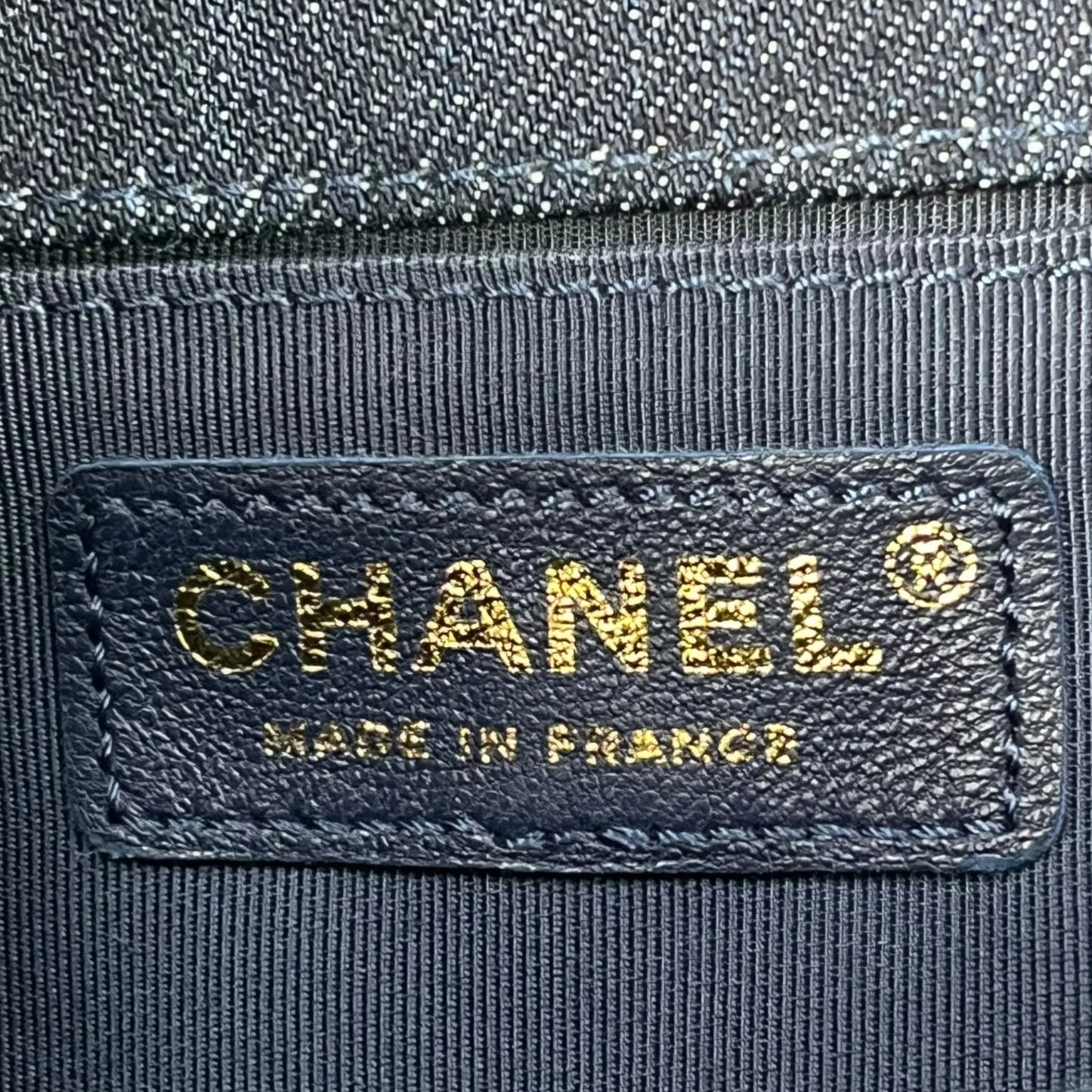CHANEL Boy Flap Bag Chain Shoulder Bag - Navy
