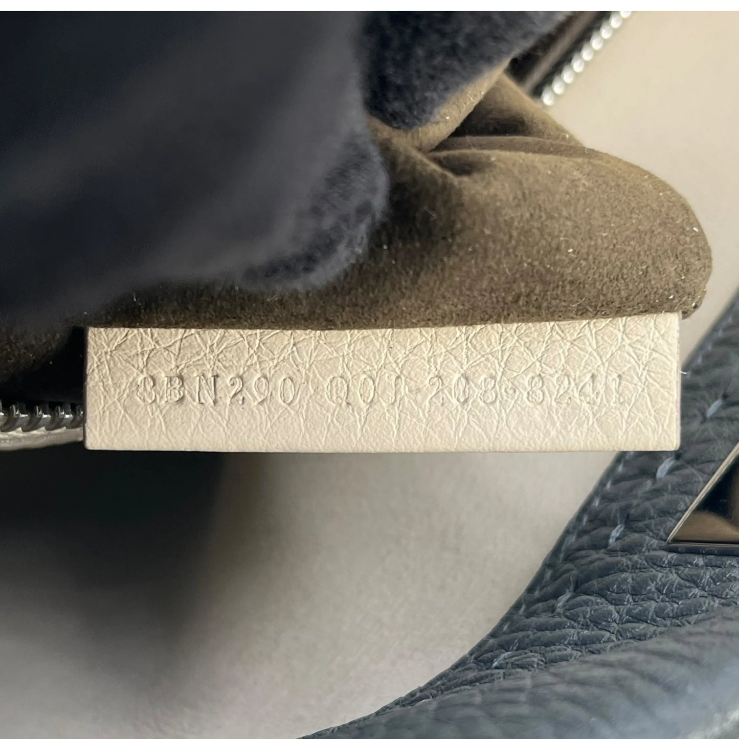 FENDI Peekaboo Leather Hand Bag Shoulder Bag - Gray