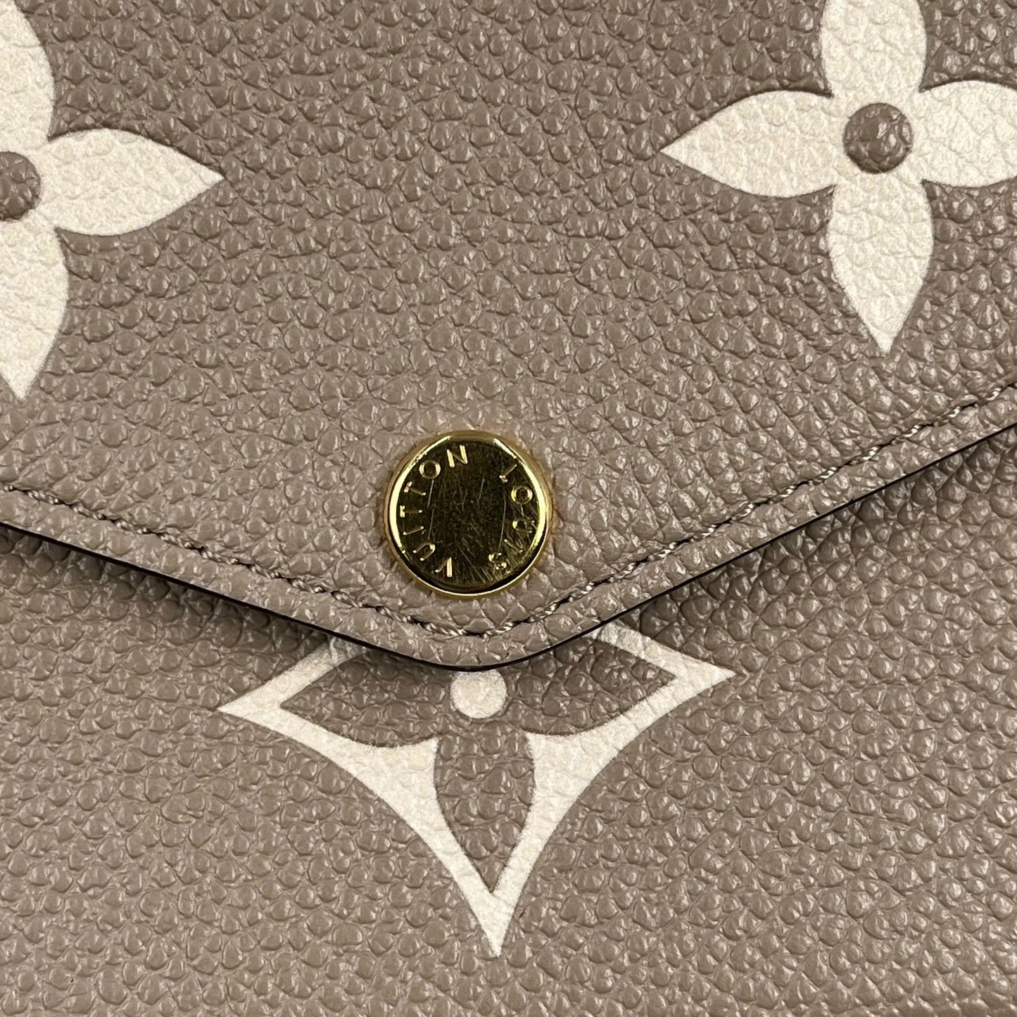 LOUIS VUITTON Pochette Felicie Monogram Empreinte Chain Wallet - Beige