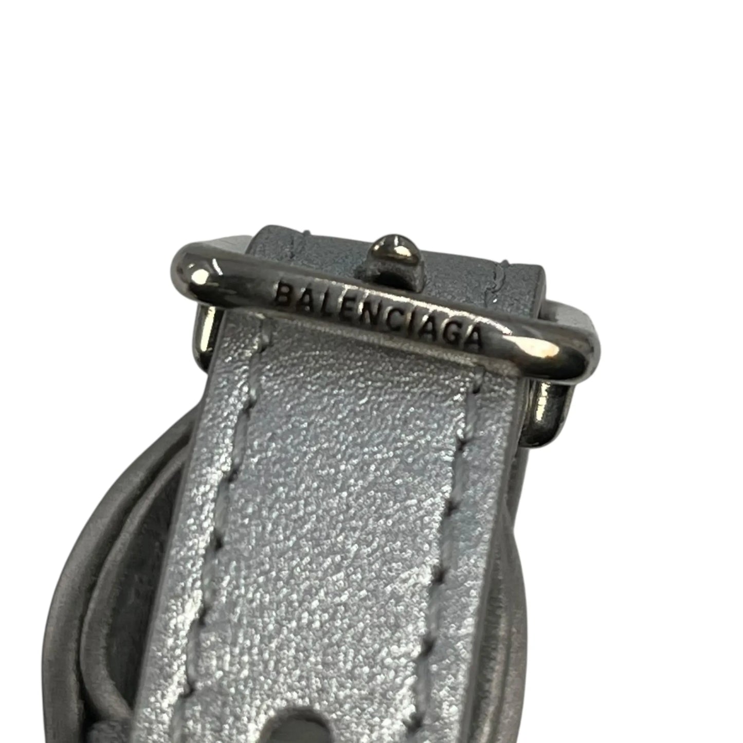 BALENCIAGA Mary Kate Leather Shoulder Bag - Silver