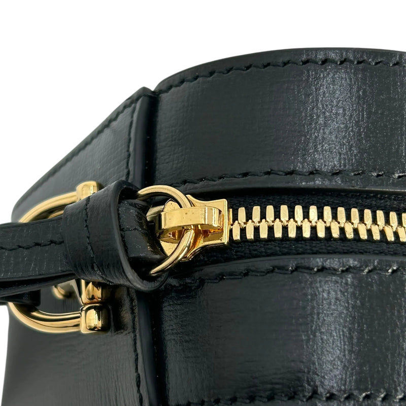 GUCCI Horsebit 1955 Leather Small Shoulder Bag - Black