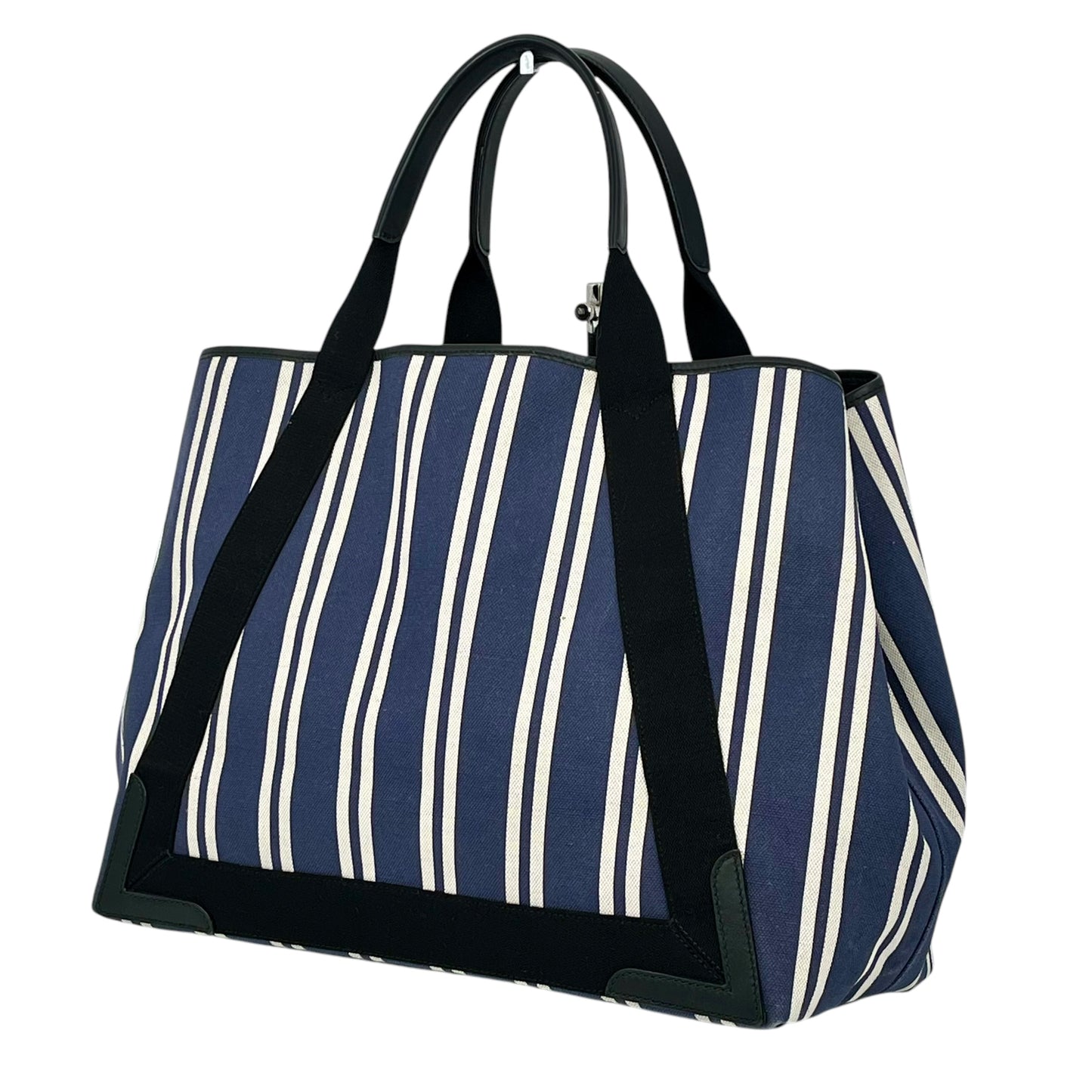 BALENCIAGA Stripe Navy Cabas