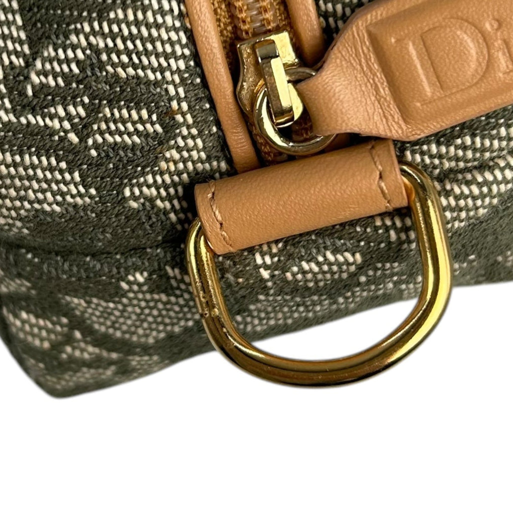 Dior Trotter Canvas Pouch Olive Green