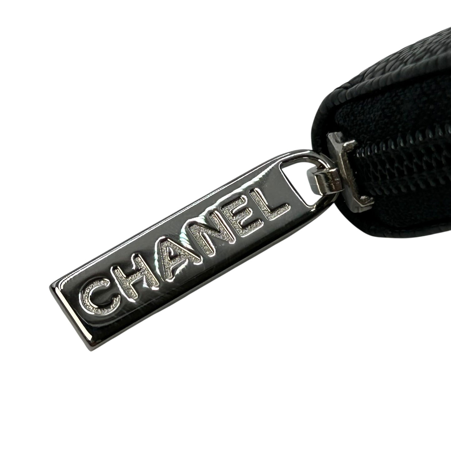 CHANEL Cocomark Caviar skin Zip longwallet