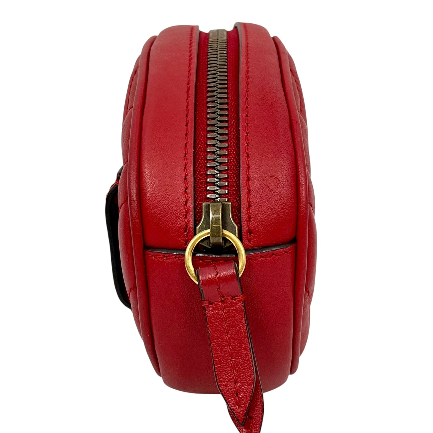 GUCCI GG Marmont Leather Body Bag - Red