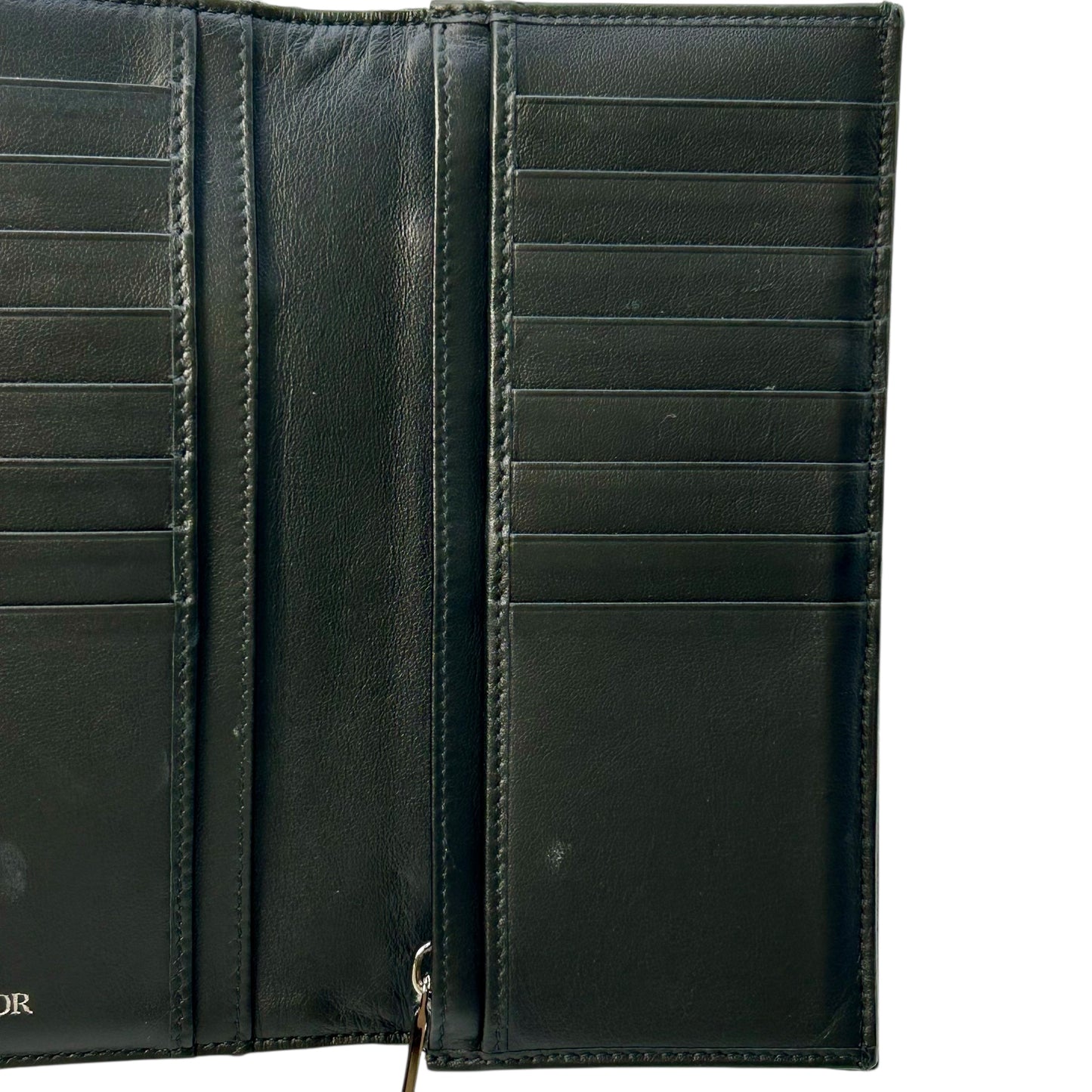 Dior Oblique Vertical Long Wallet - Black