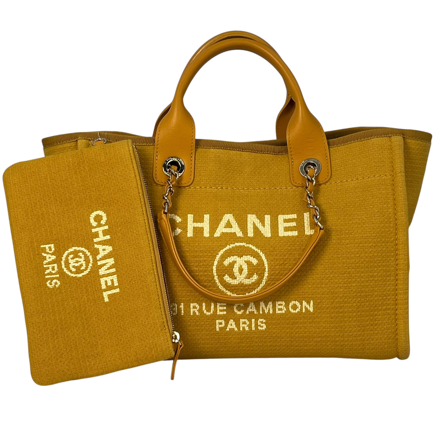 CHANEL Deauville Tote Bag - Yellow