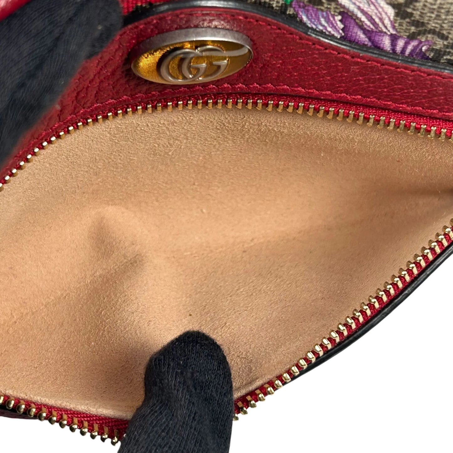 GUCCI GG Flora Ophidia Shoulder Bag - Red