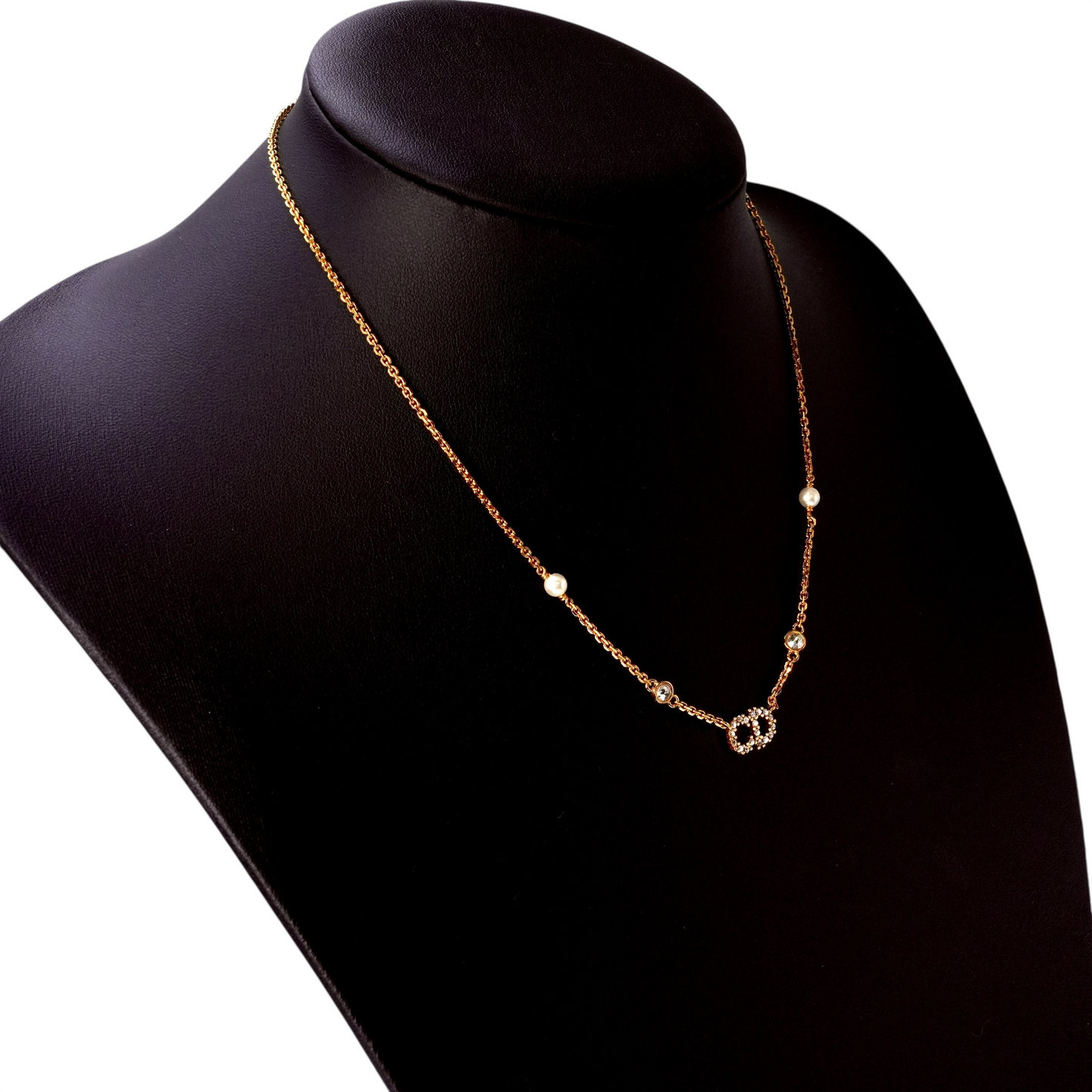 Dior Clair D Lune Necklace Metal Resin Pearl and Crystal