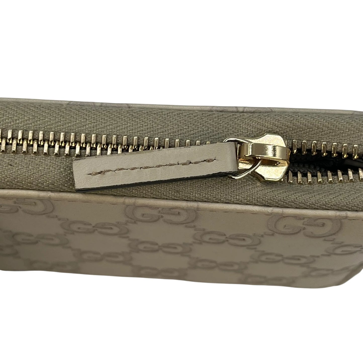 GUCCI Round Zipper Long Wallet - Beige