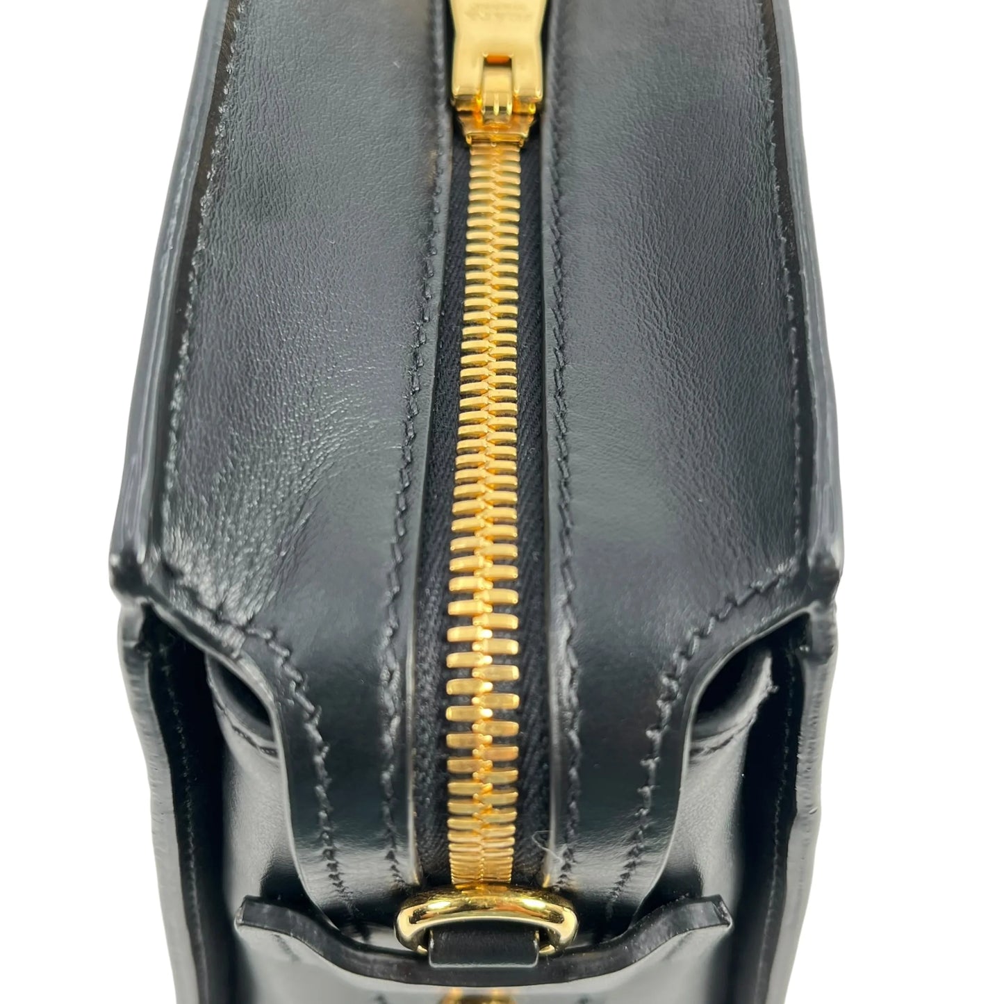 PRADA Esplanade Saffiano Leather Shoulder Bag - Black