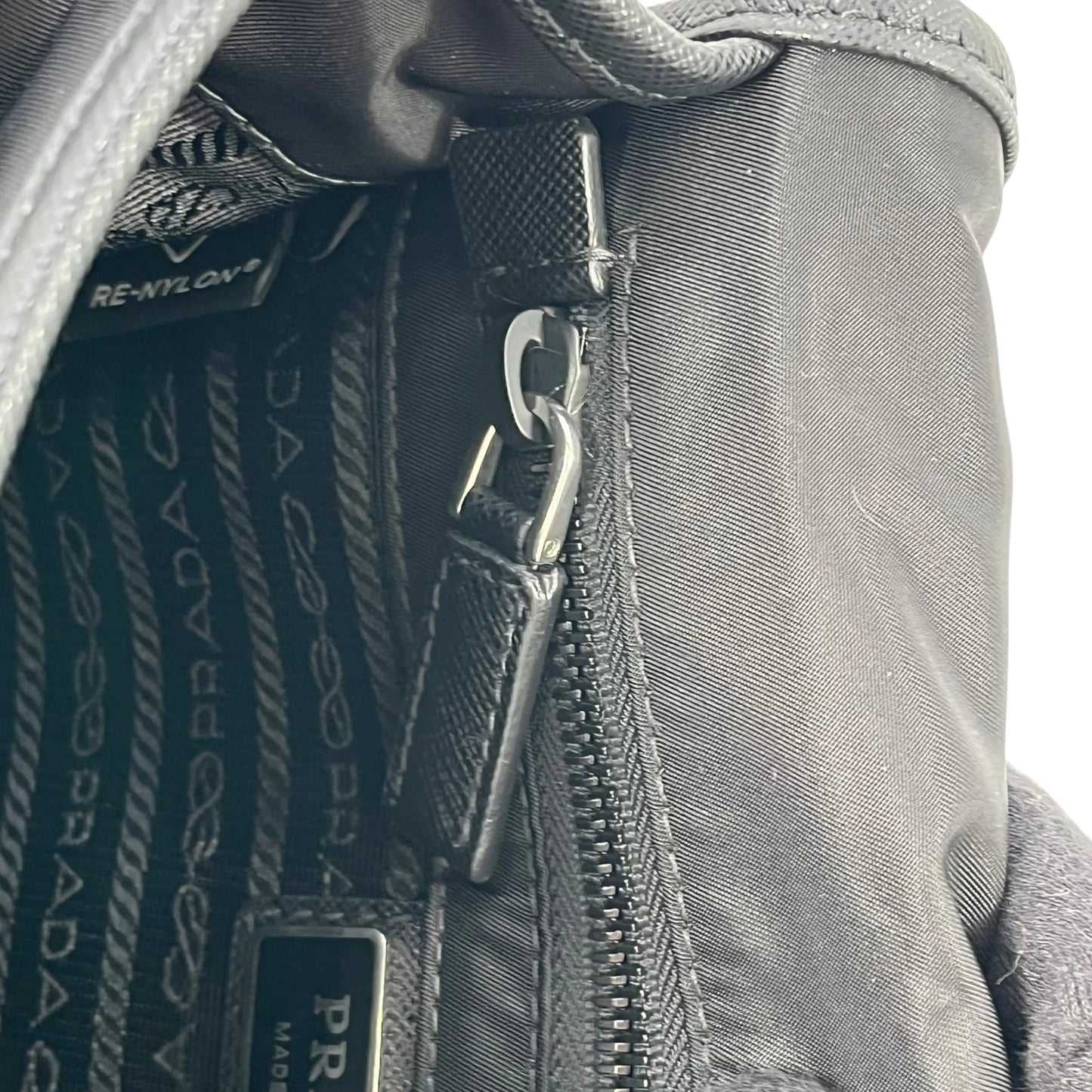 PRADA Re-Nylon Shoulder Bag with Pouch - Black