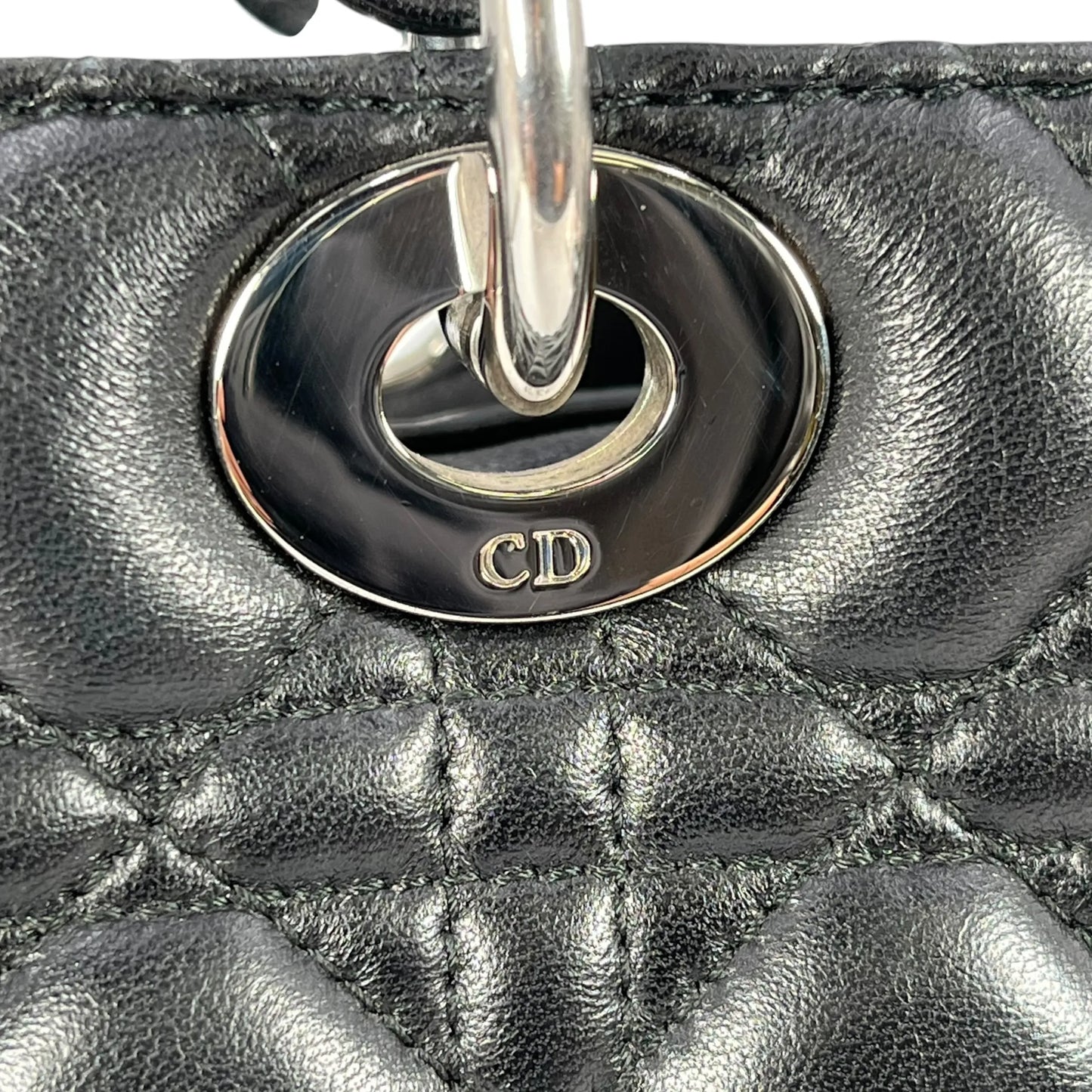Dior Lady Dior Large Hand Bag - Black