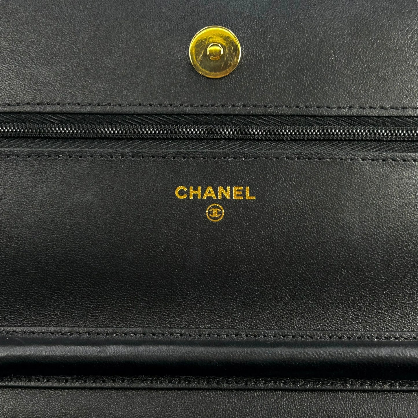 CHANEL Materasse Lambskin Chain Wallet Shoulder Bag - Black