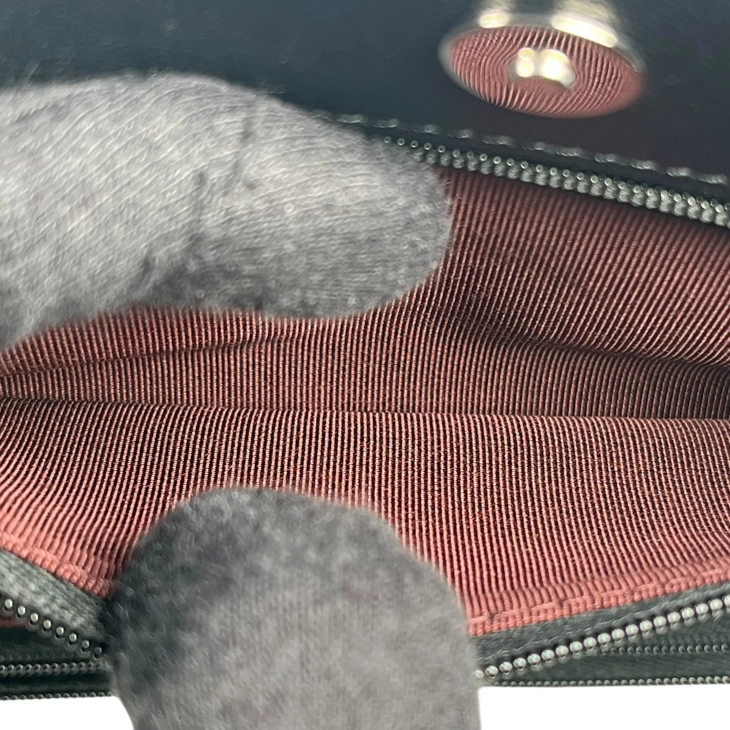 CHANEL Matelasse Lamskin Chain Wallet - Black