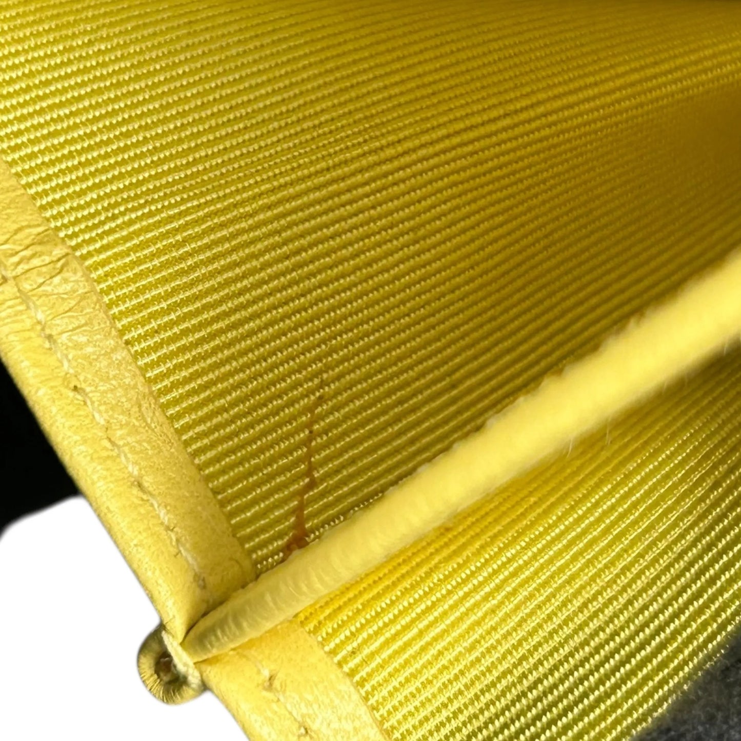 CHANEL Matelasse Classic Flap Lambskin Coin Case - Yellow