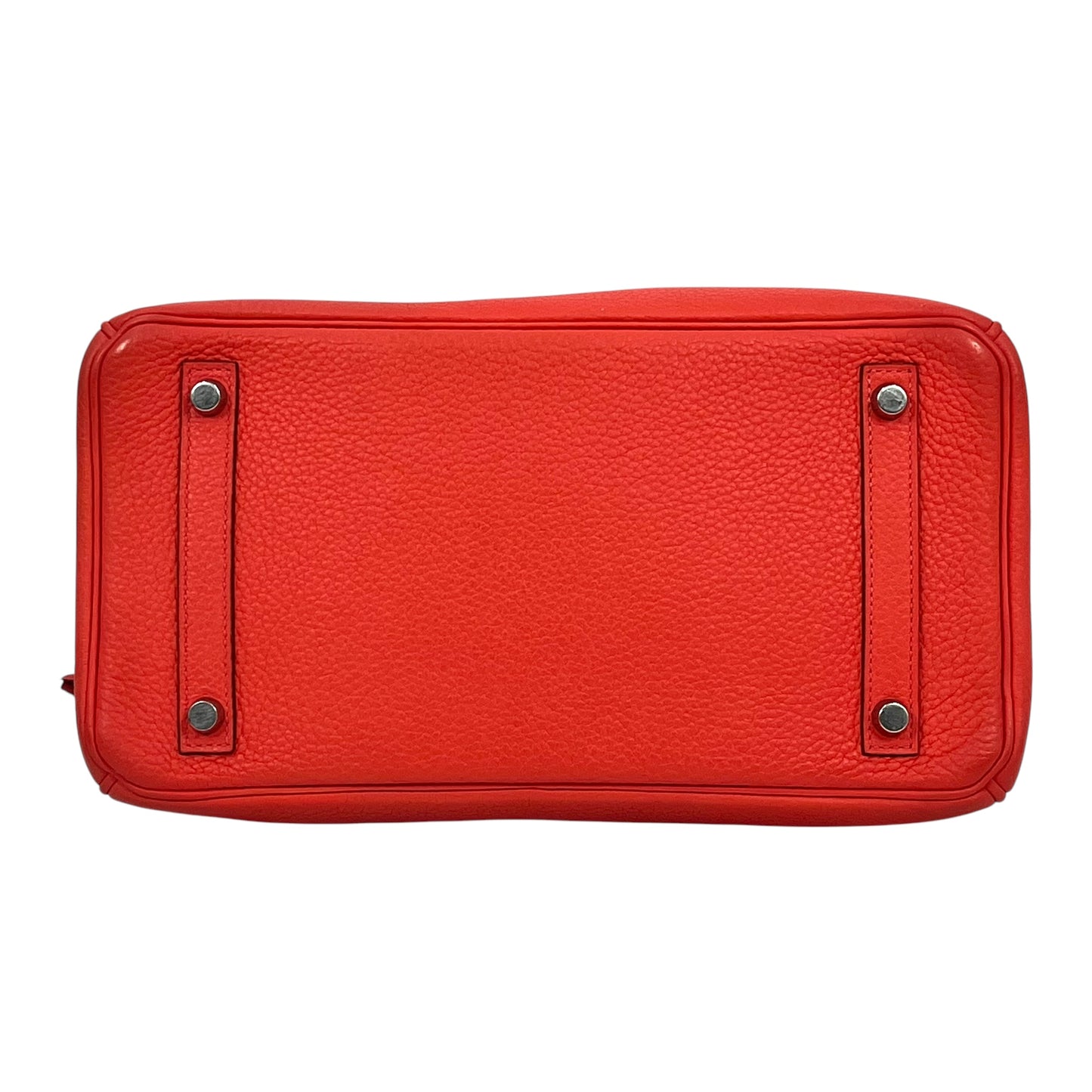 HERMES Birkin30 taurillon Rouge pivoine SVmetal fittings □R