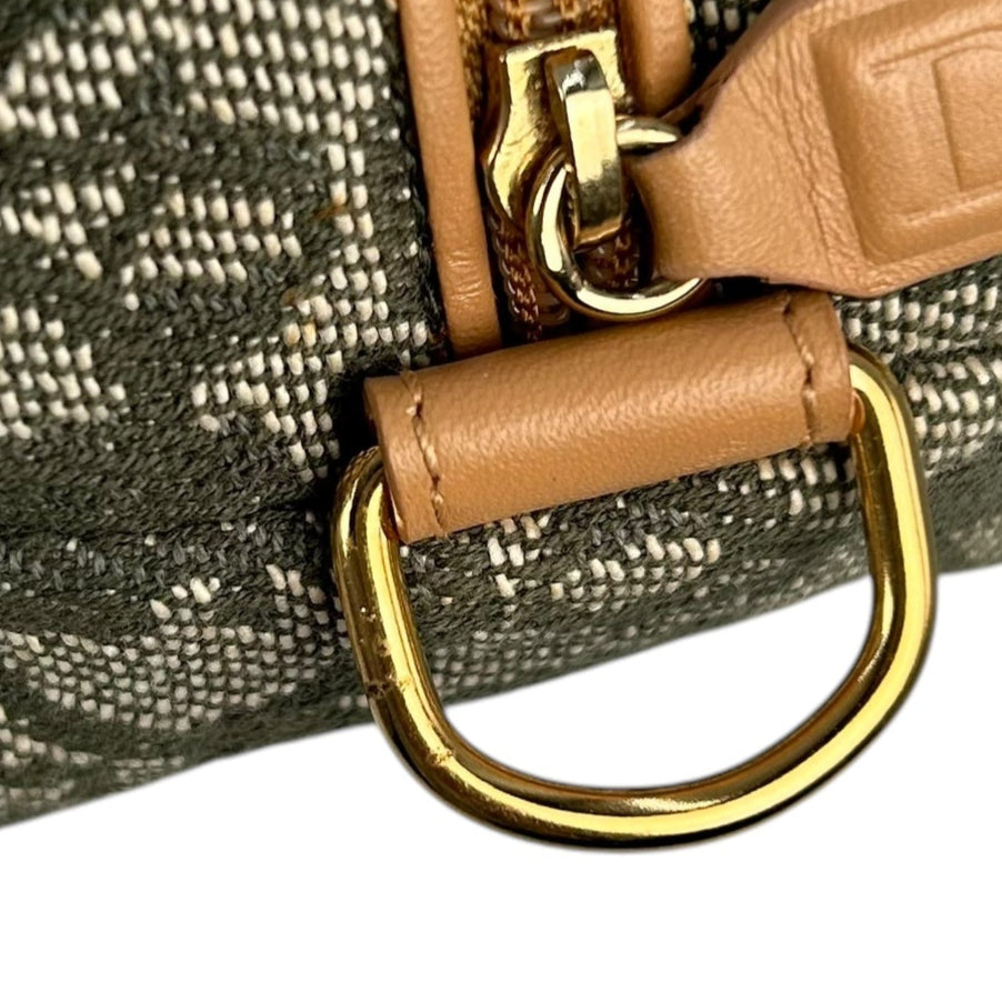 Dior Trotter Canvas Pouch Olive Green