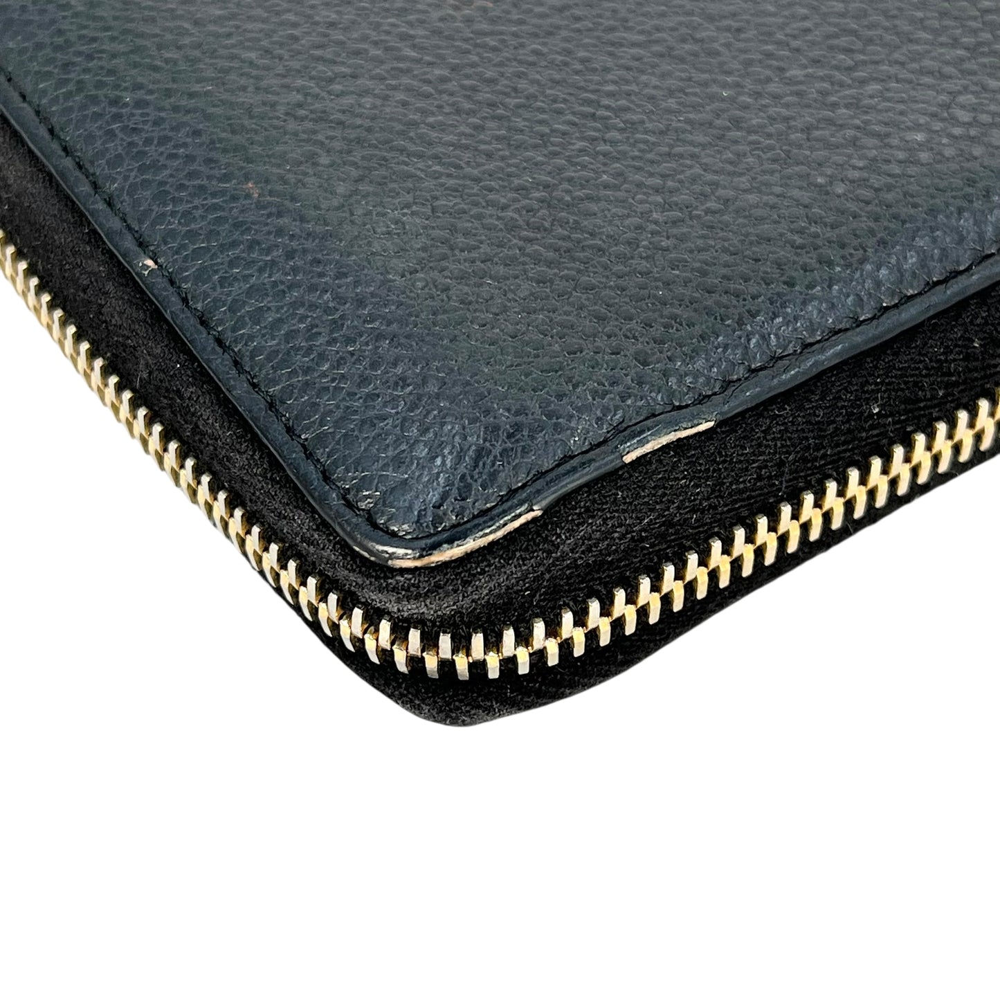 Saint Laurent YSL logo leather Round zip wallet