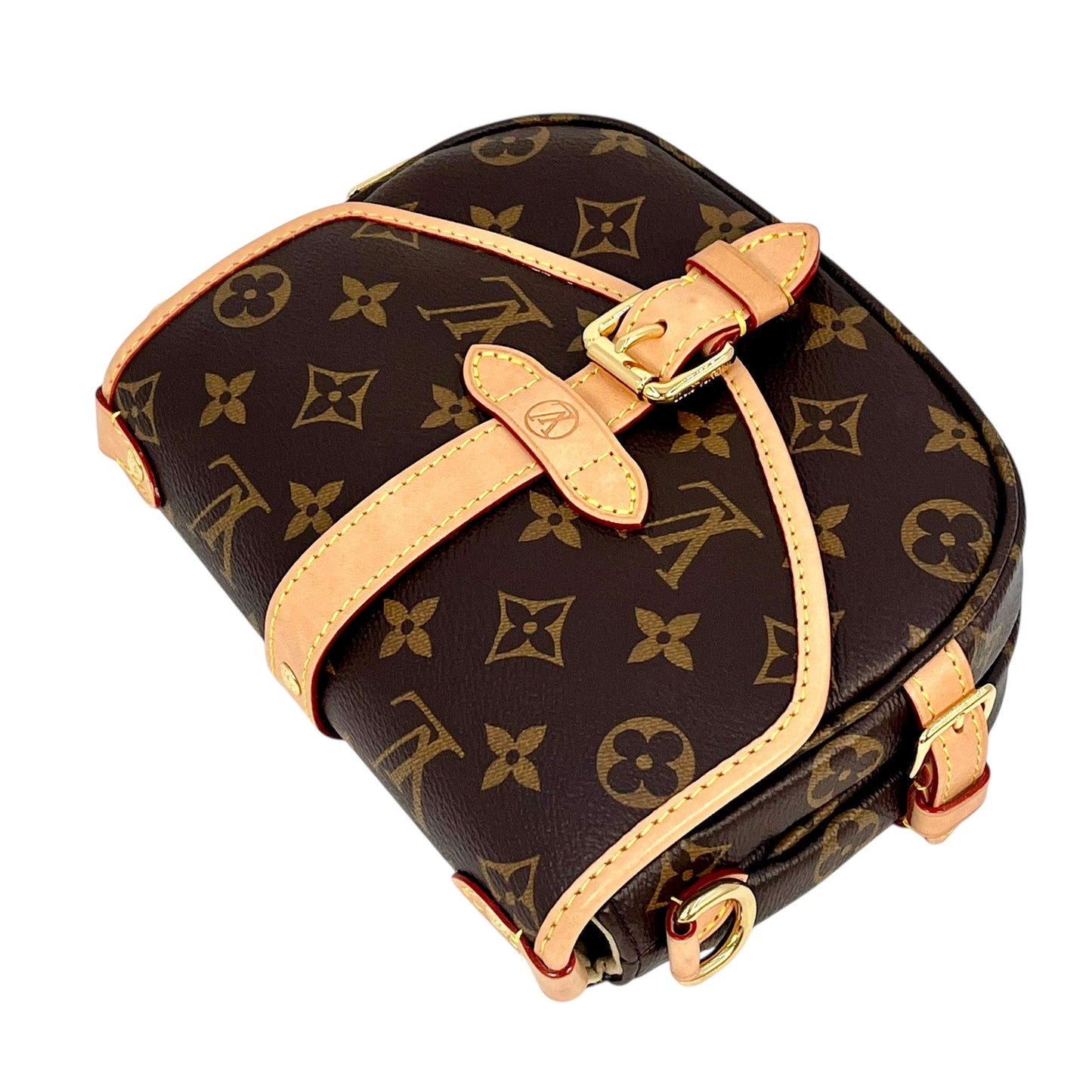 Louis Vuitton Monogram Saumur BB 2way Hand Bag -Brown