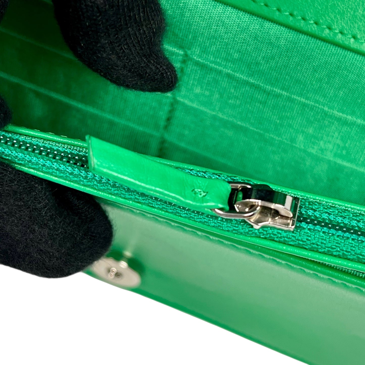 CHANEL Boy Chanel Chain Wallet Shoulder Bag - Green