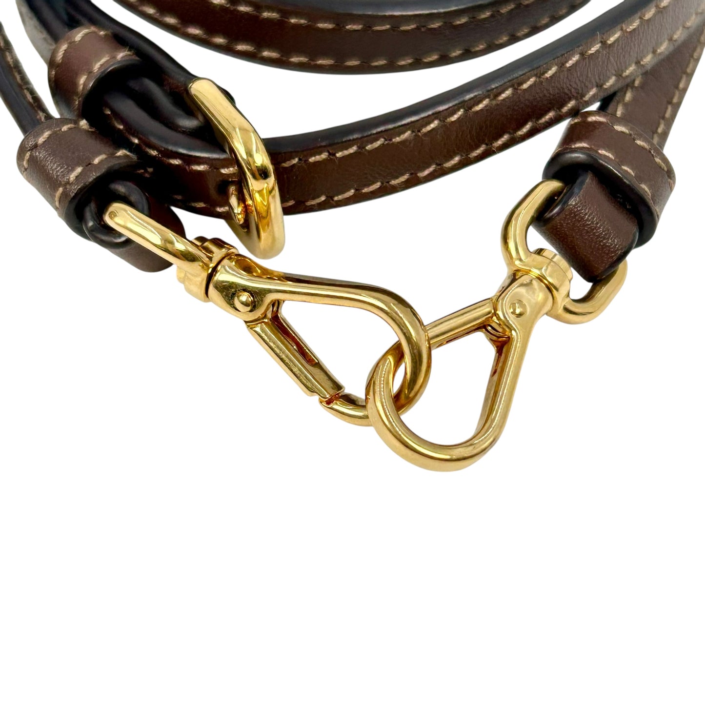 PRADA Logo Jacquard Canvas Drawstring Hand Bag Bucket Bag - Brown