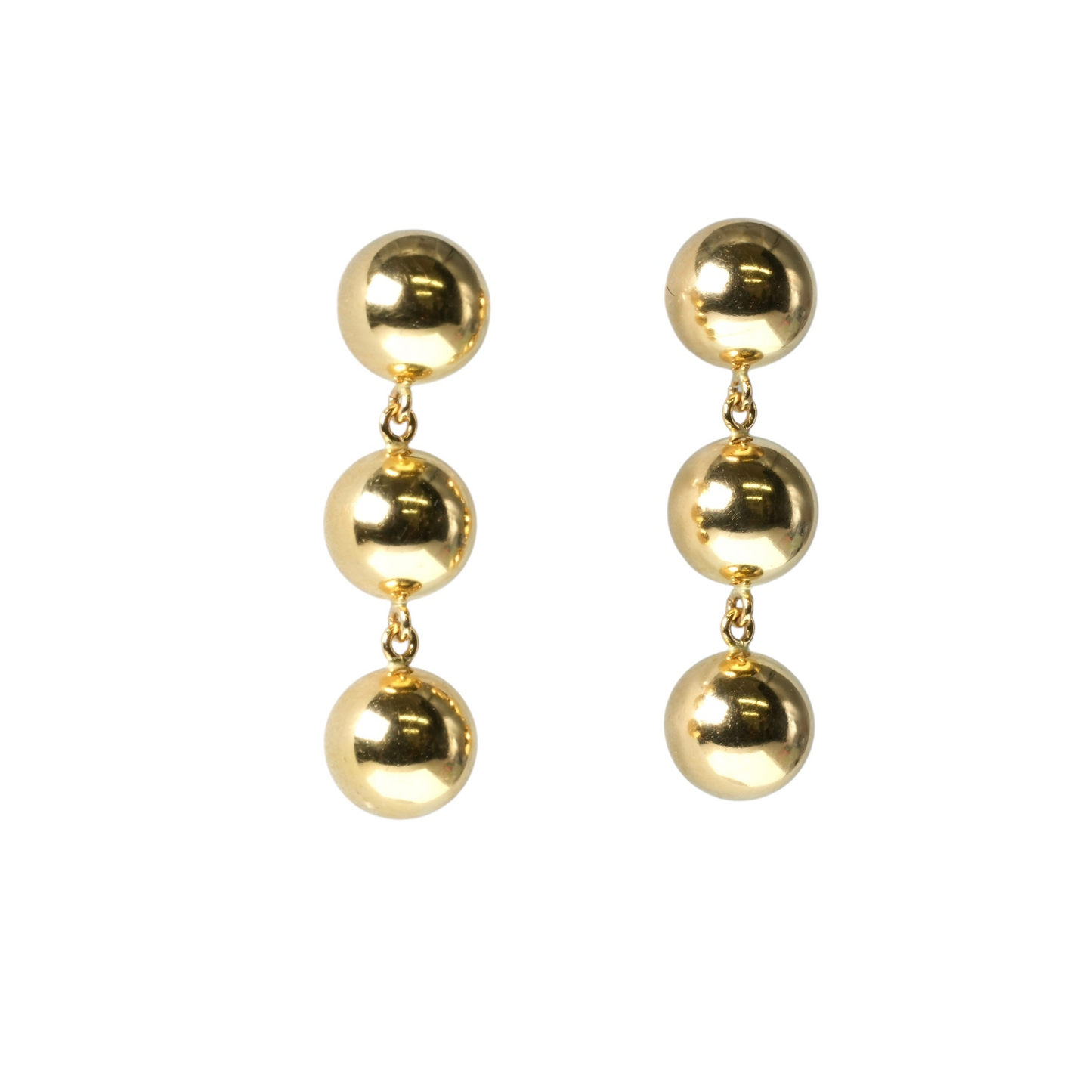 K18 Triple Ball Earring
