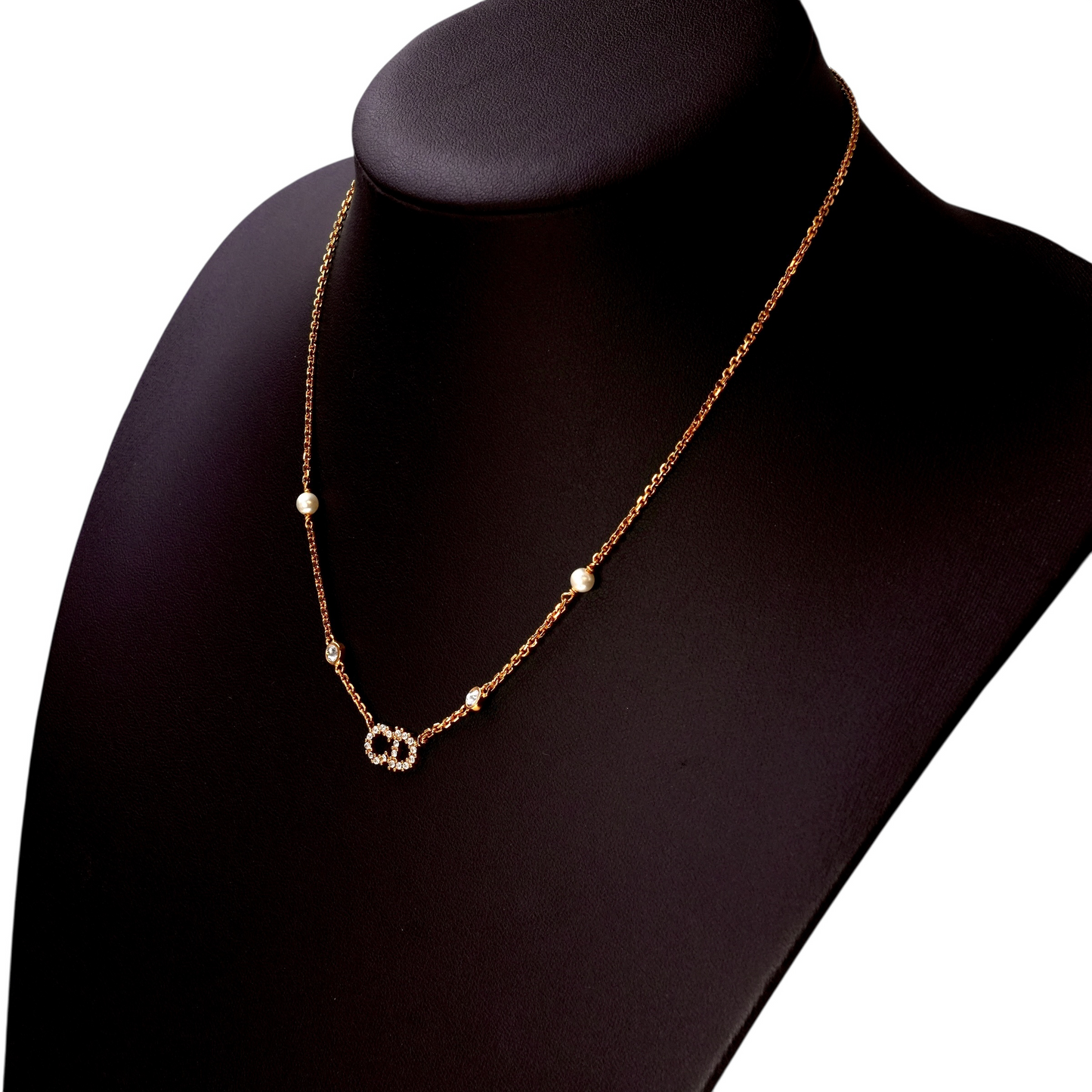 Dior Clair D Lune Necklace Metal Resin Pearl and Crystal