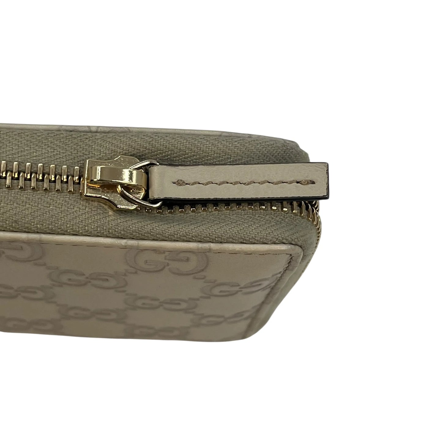 GUCCI Round Zipper Long Wallet - Beige