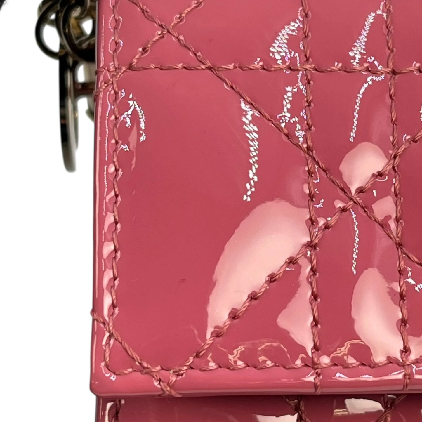 Dior Lady Dior Lotus Compact Wallet - Pink