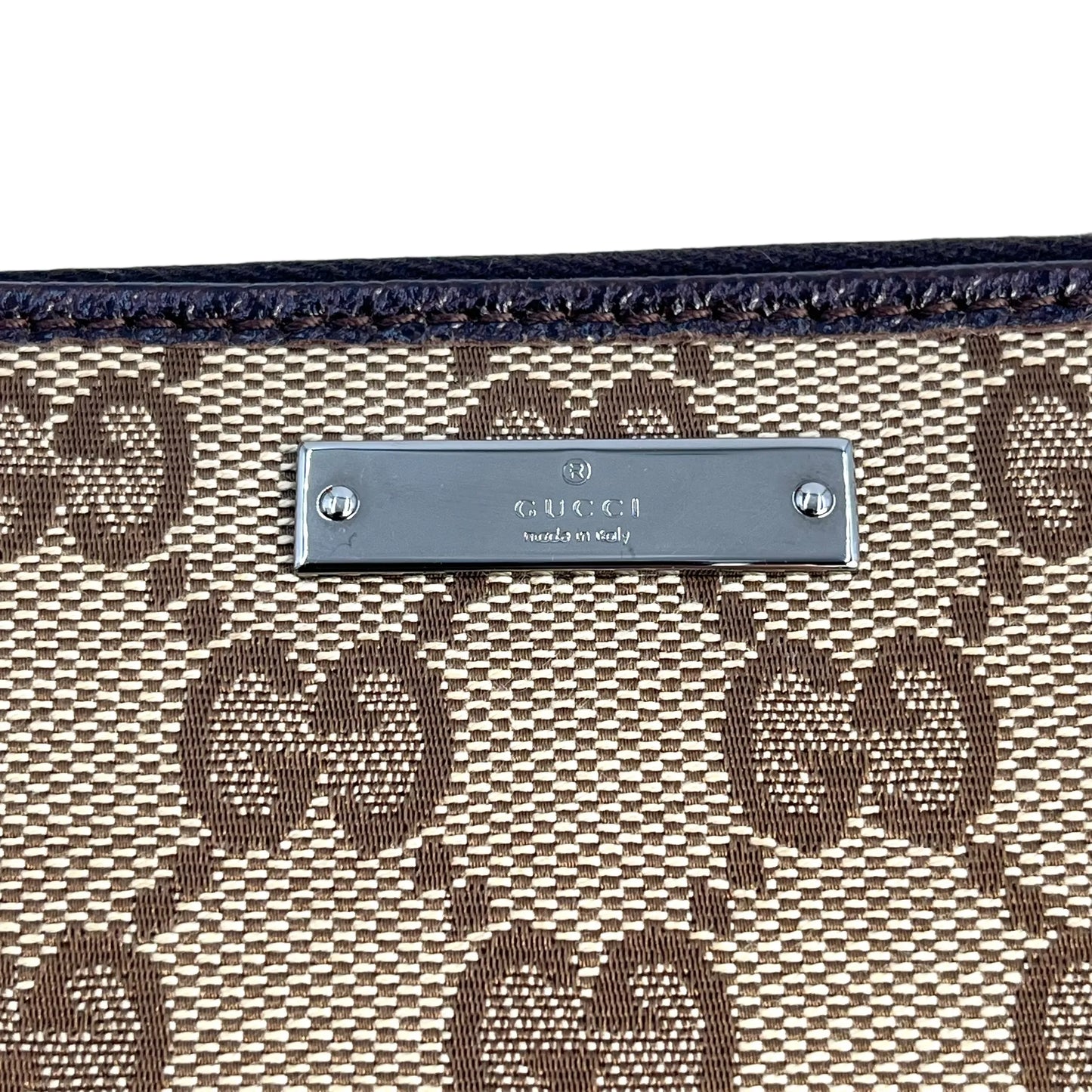 GUCCI Guccissima Round Zipper Long Wallet - Brown