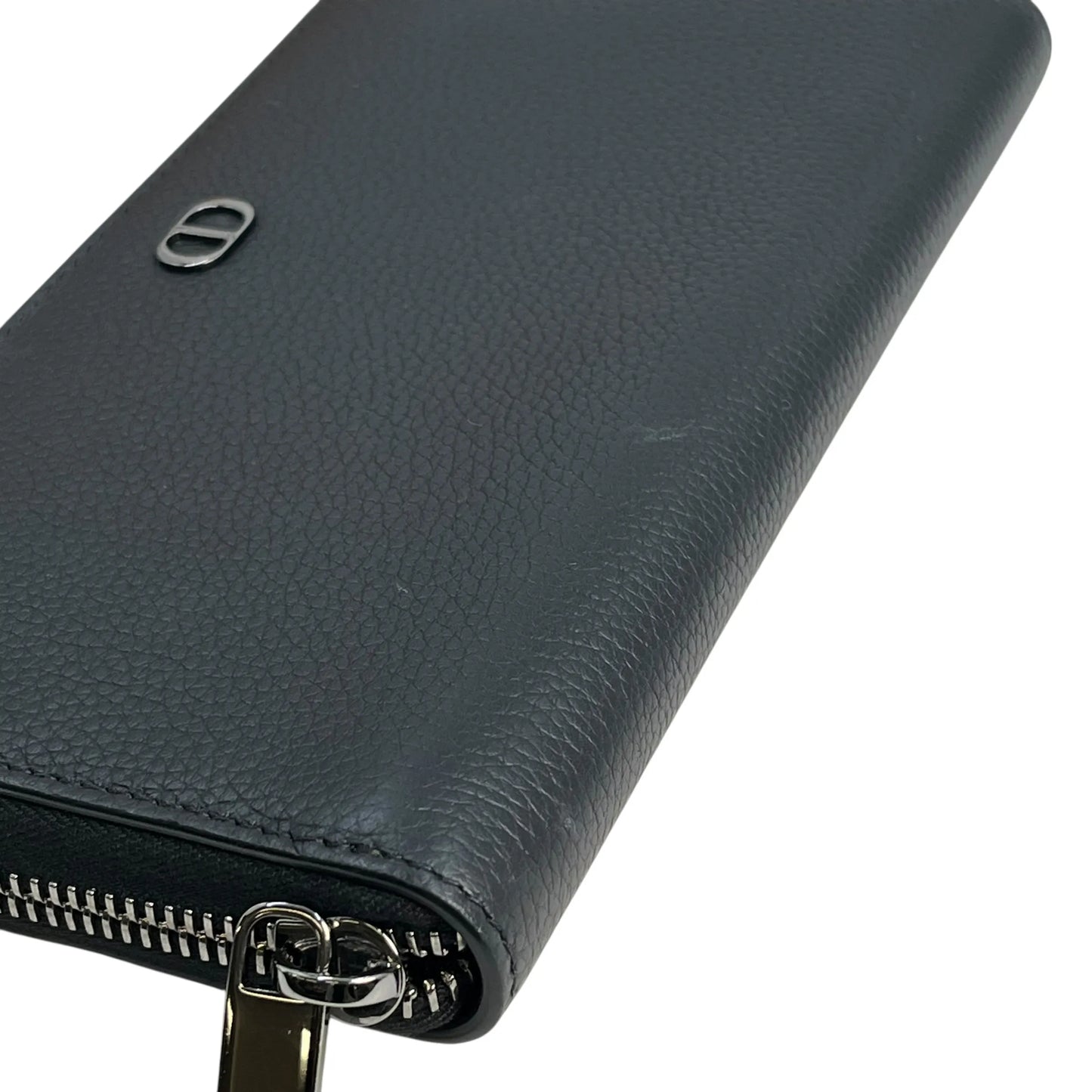 Dior CD Icon Round Zipper Long Wallet - Black