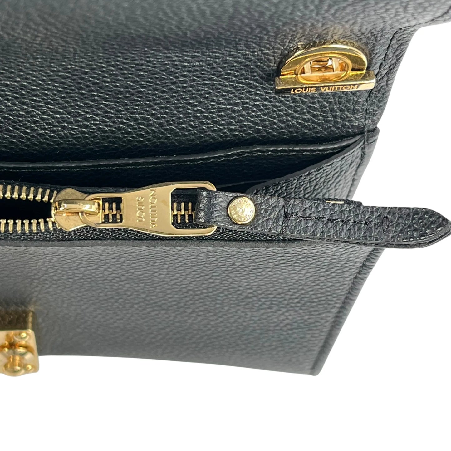 Louis Vuitton Empreinte Pochette Saint Germain Chain Shoulder Wallet - Black
