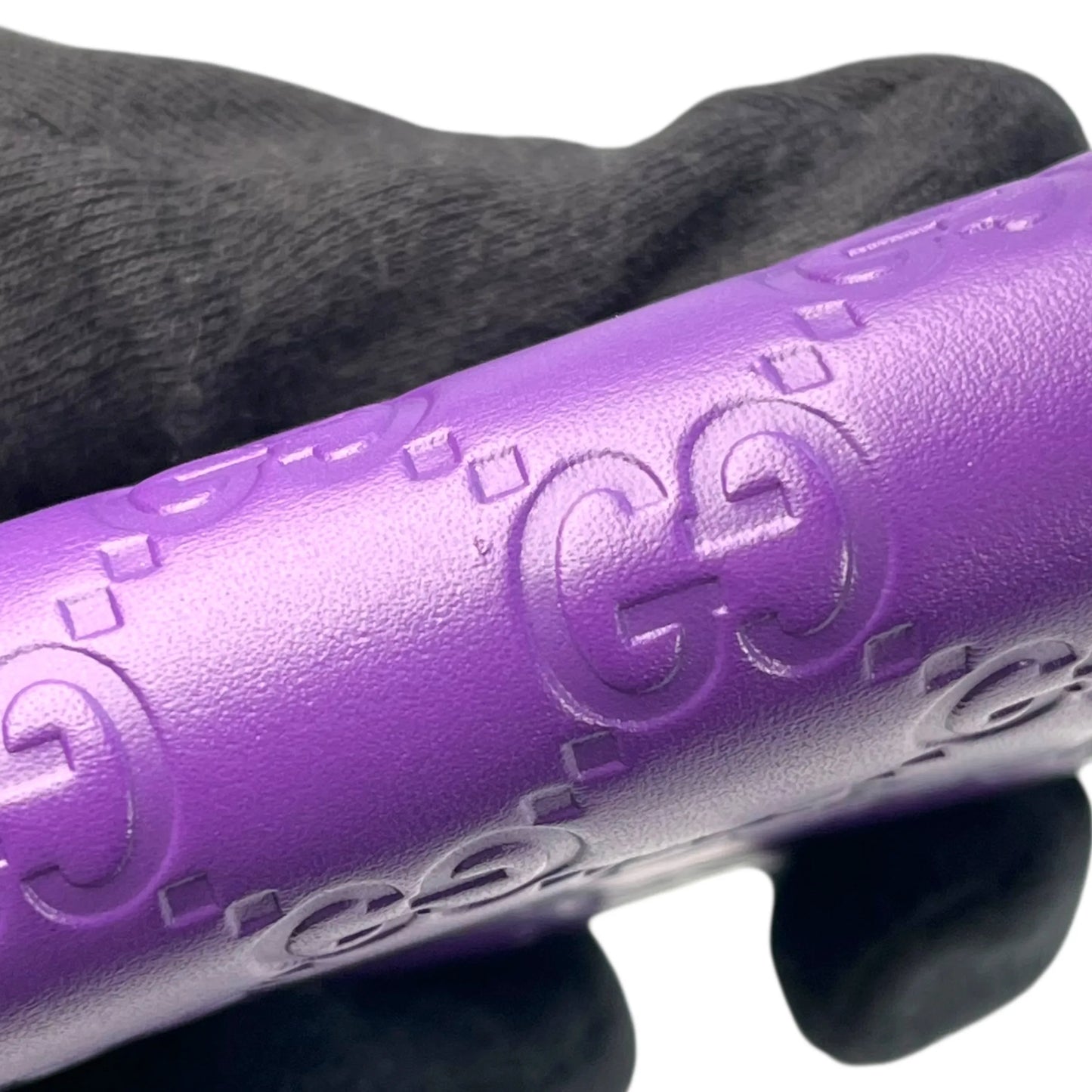 GUCCI Guccissima Leather Compact Wallet - Purple