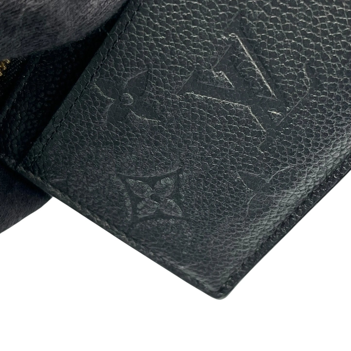 Louis Vuitton Monogram Empreinte Porte Cartes Card Case - Black