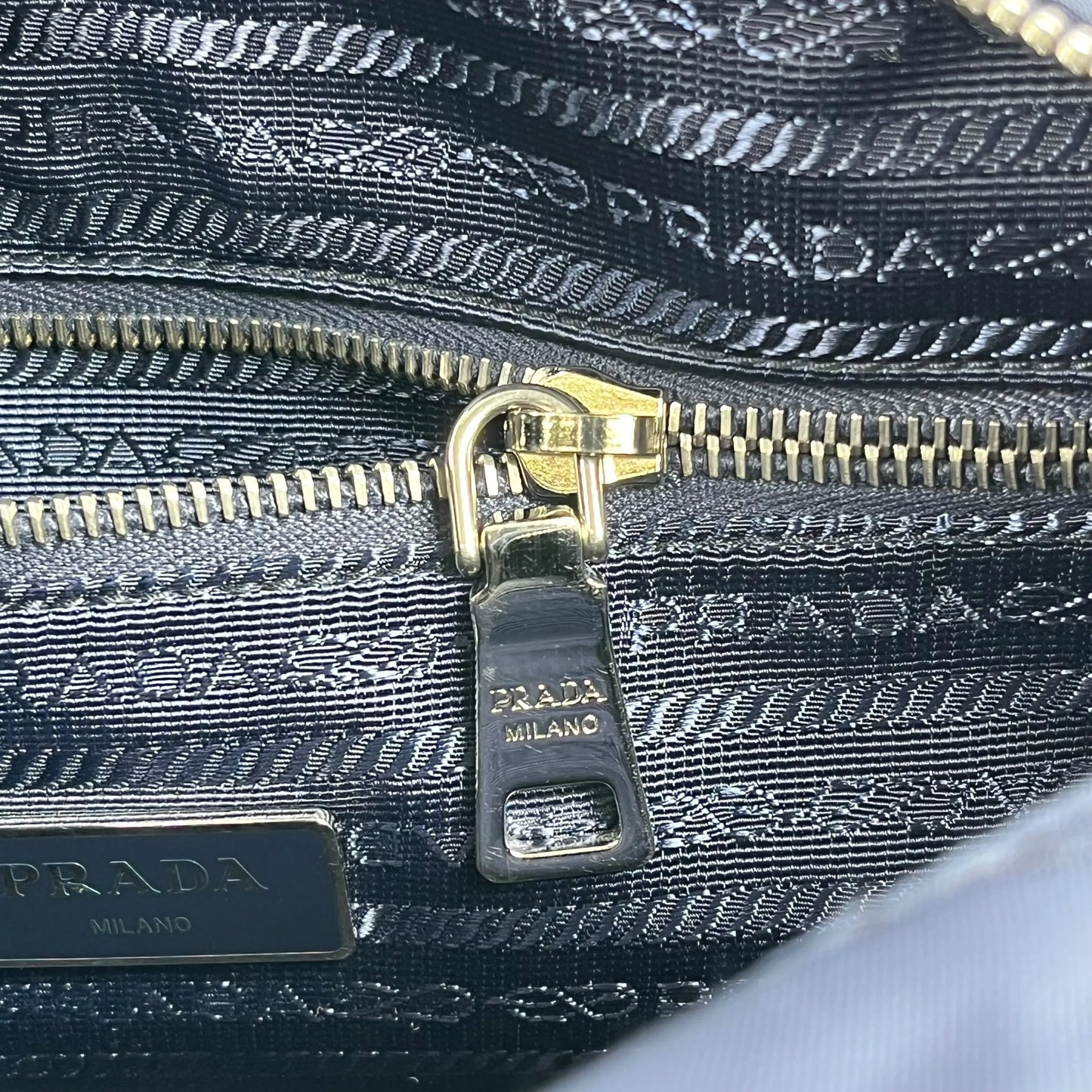 PRADA Nylon Quilting Chain Shoulder Bag - Navy