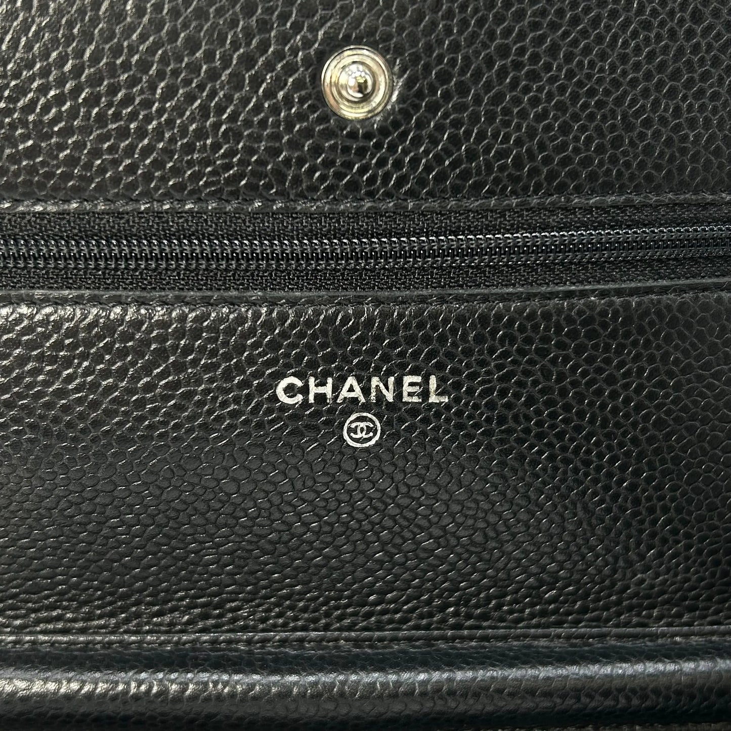 CHANEL Materasse Caviarskin Chain Wallet - Black - 34883