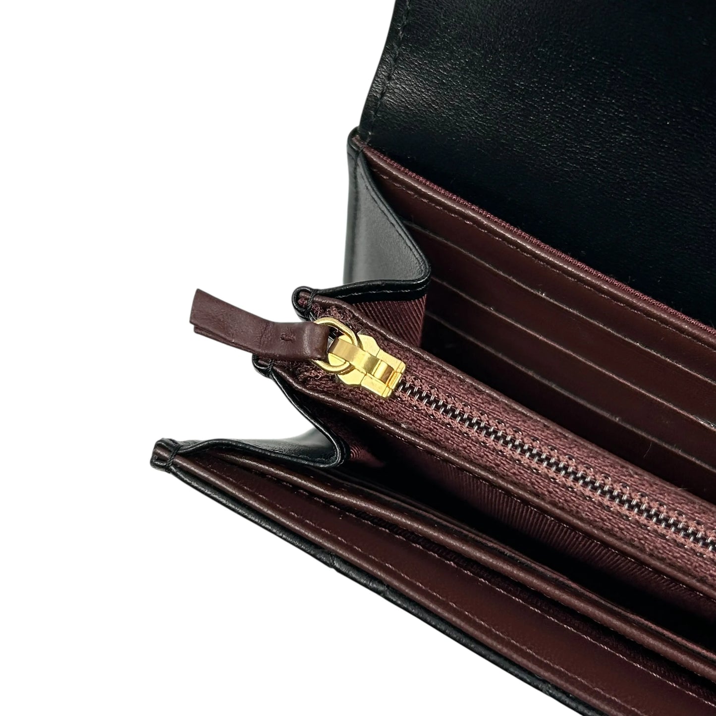 CHANEL CC Logo Lambskin Long Wallet - Black
