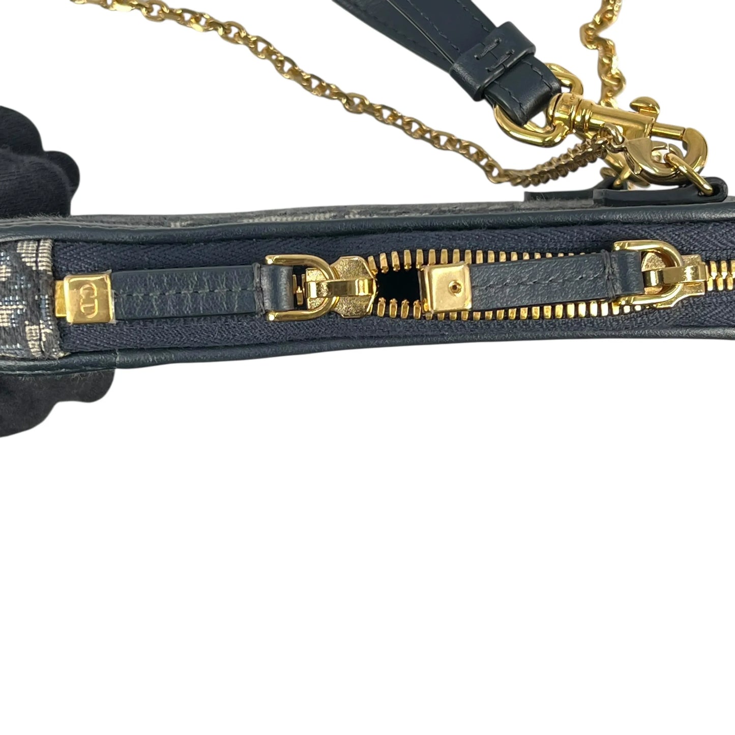 Christian Dior Montaigne Phone Case Chain Wallet - Navy