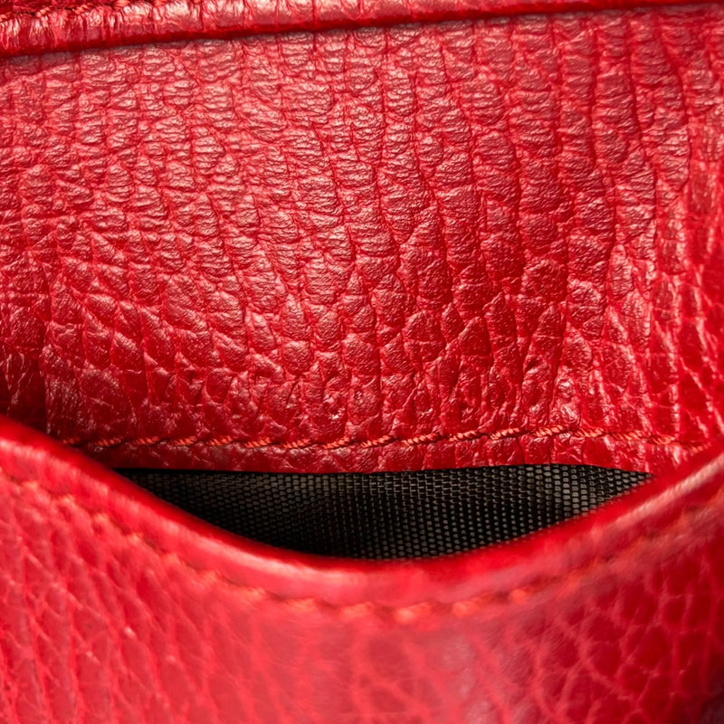 GUCCI GG Marmont Leather Trifold Compact Wallet - Red