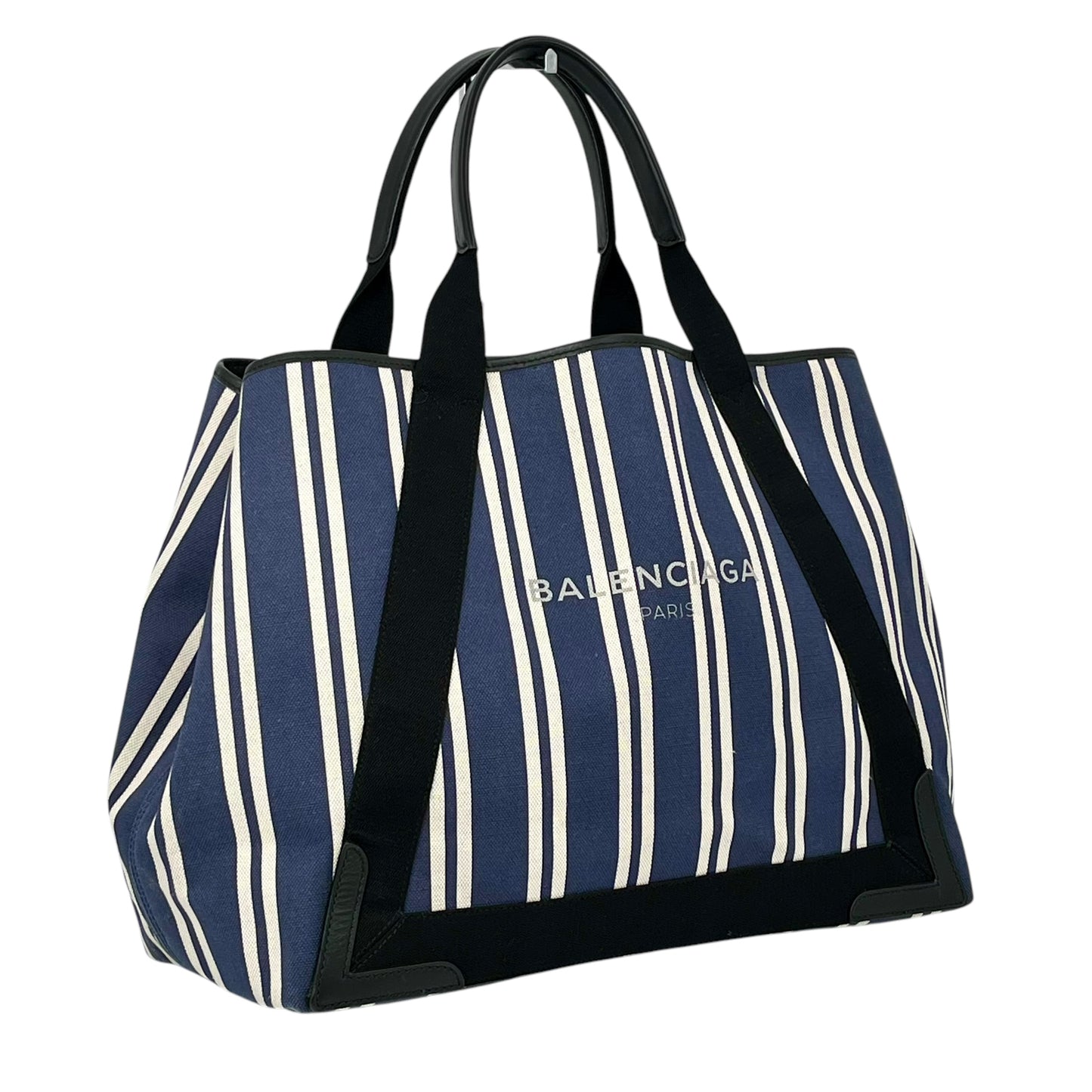 BALENCIAGA Stripe Navy Cabas
