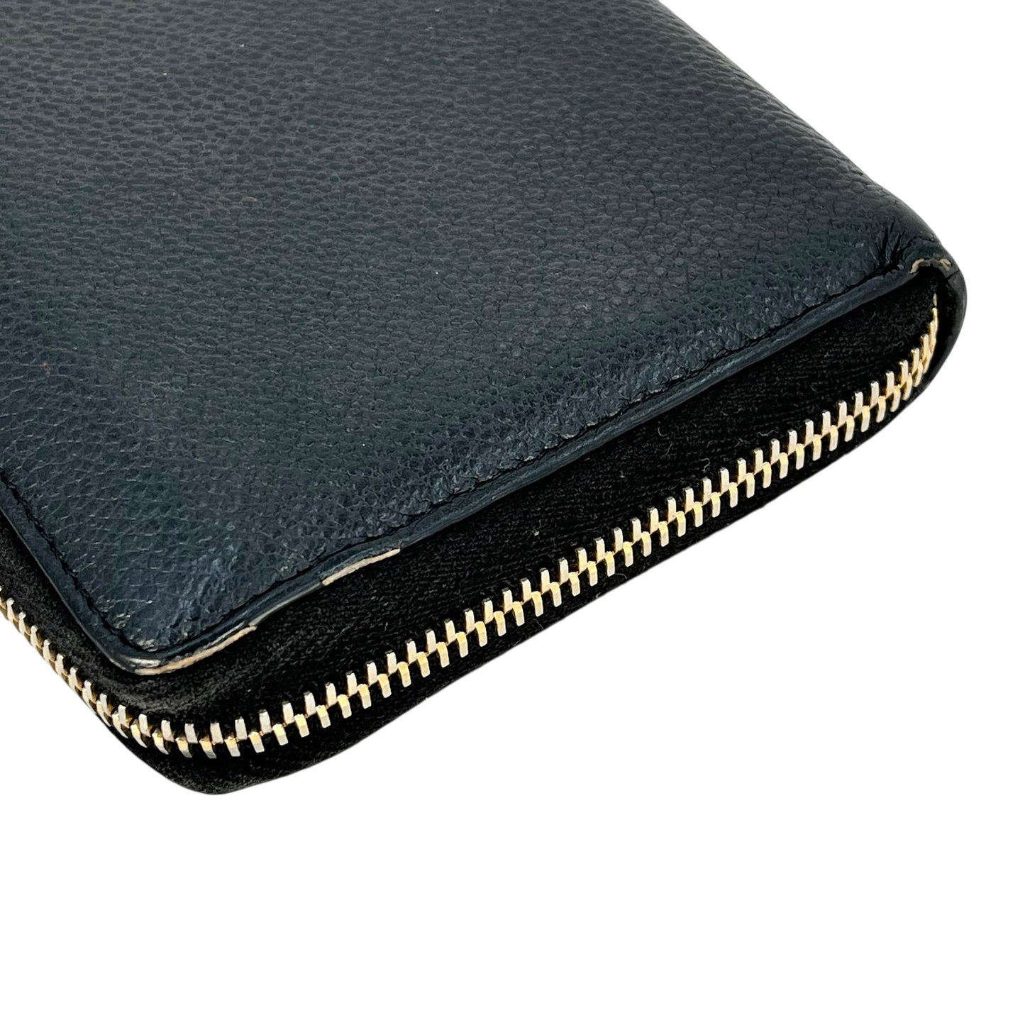 Saint Laurent YSL logo leather Round zip wallet
