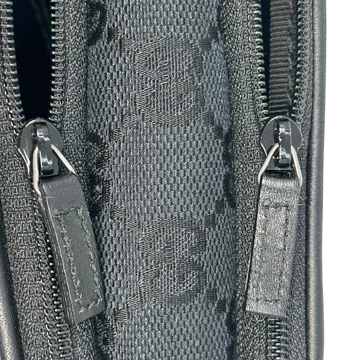 GUCCI GG Canvas Shoulder Pouch Mini Bag - Black
