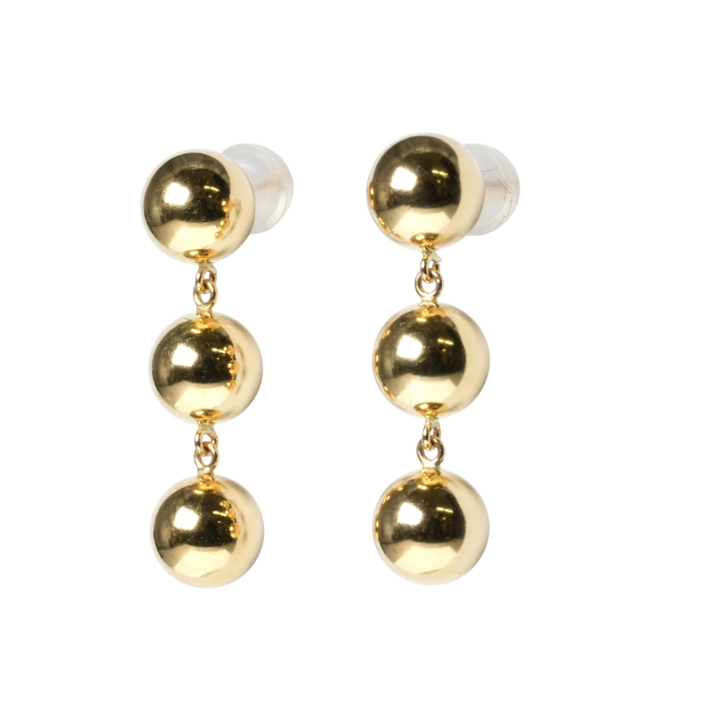 K18 Triple Ball Earring