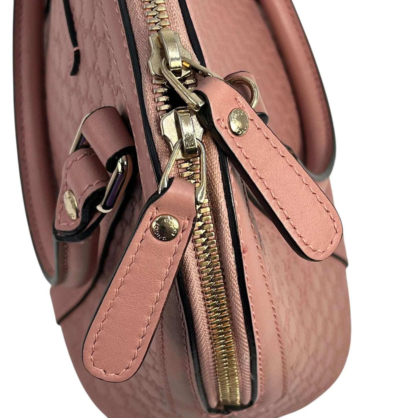 GUCCI Microssima Nice Dome Hand Bag Shoulder Bag - Pink