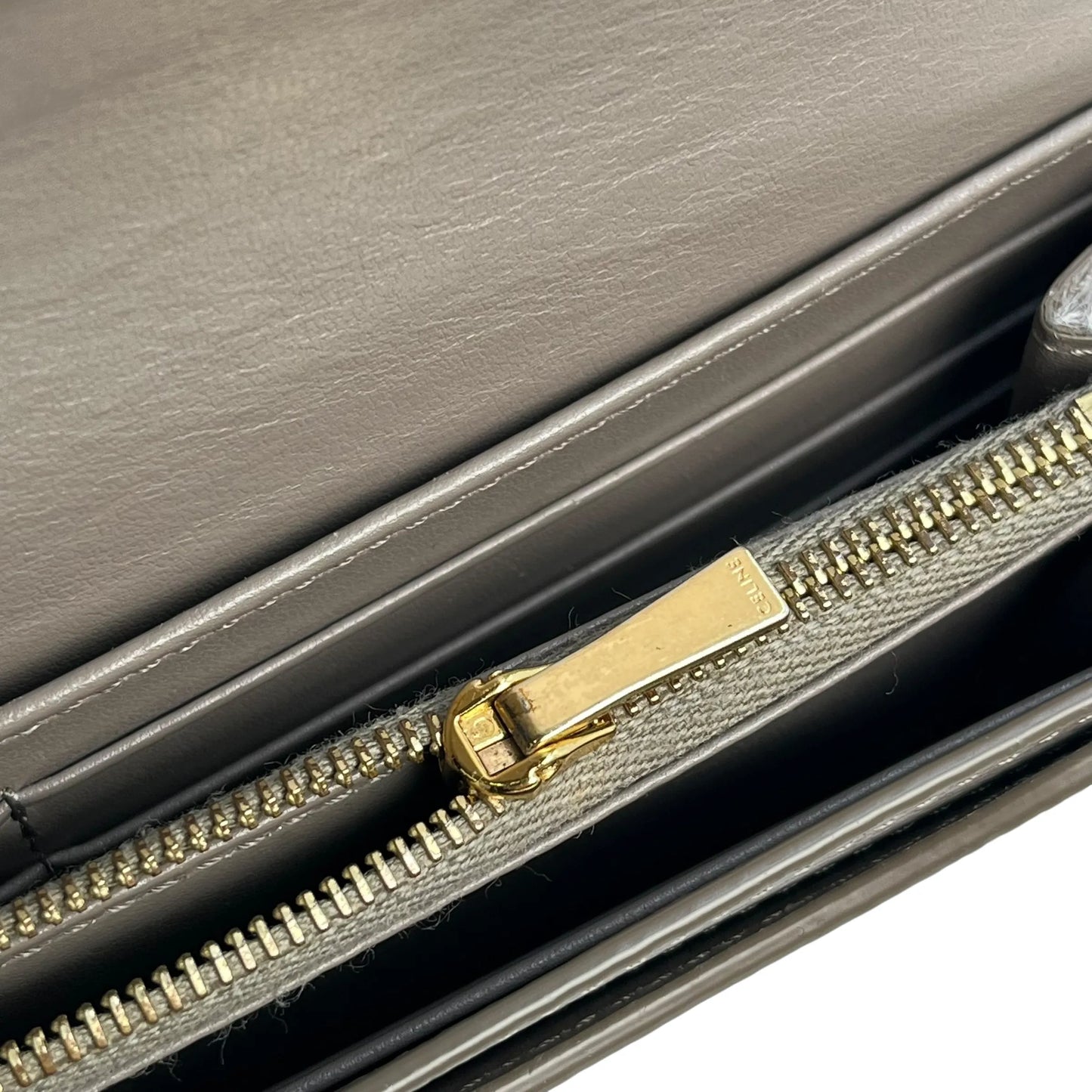 CELINE Large Flap Long Wallet - Gray