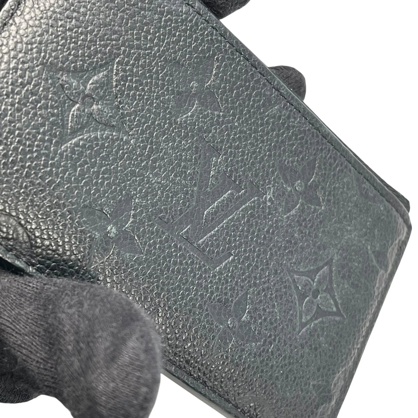 Louis Vuitton Monogram Empreinte Porte Cartes Card Case - Black