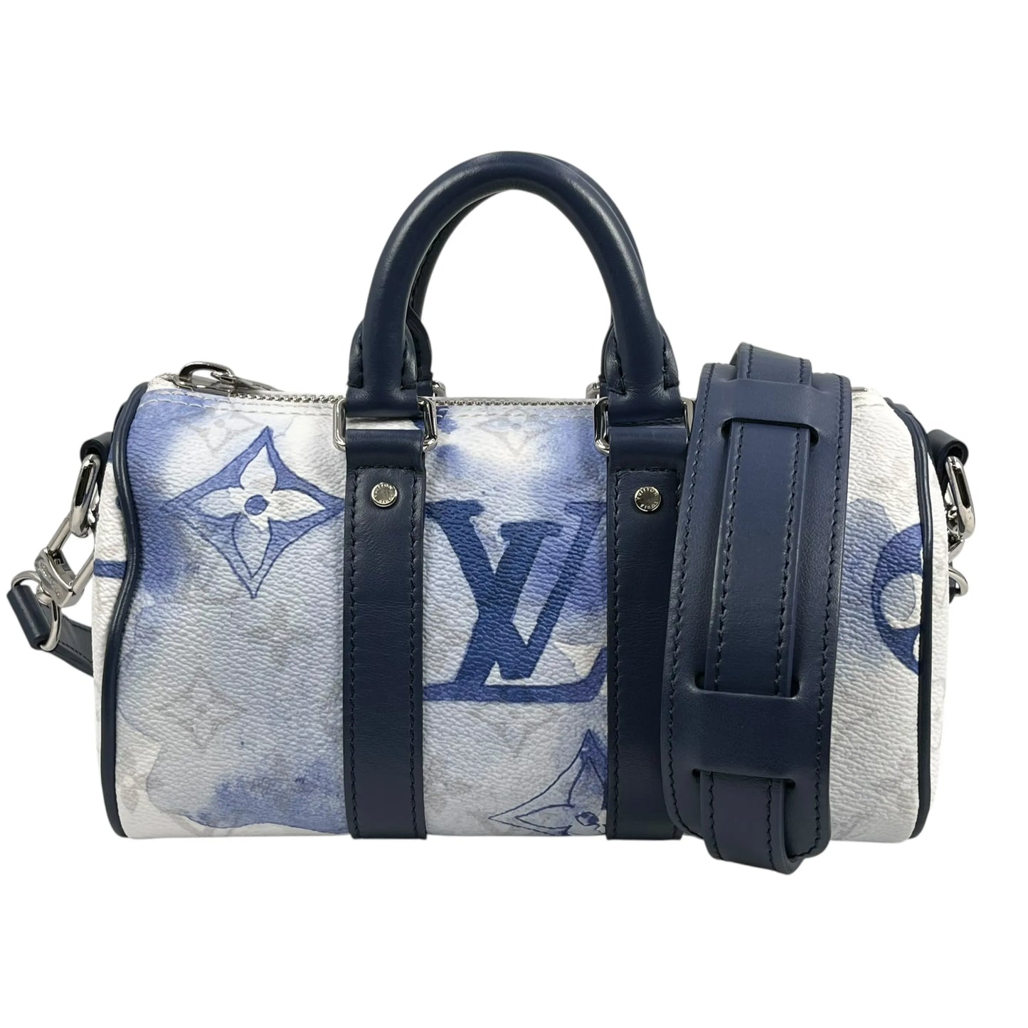 Louis Vuitton Monogram Watercolor Keepall XS Shoulder Bag Mini Bag - White × Blue